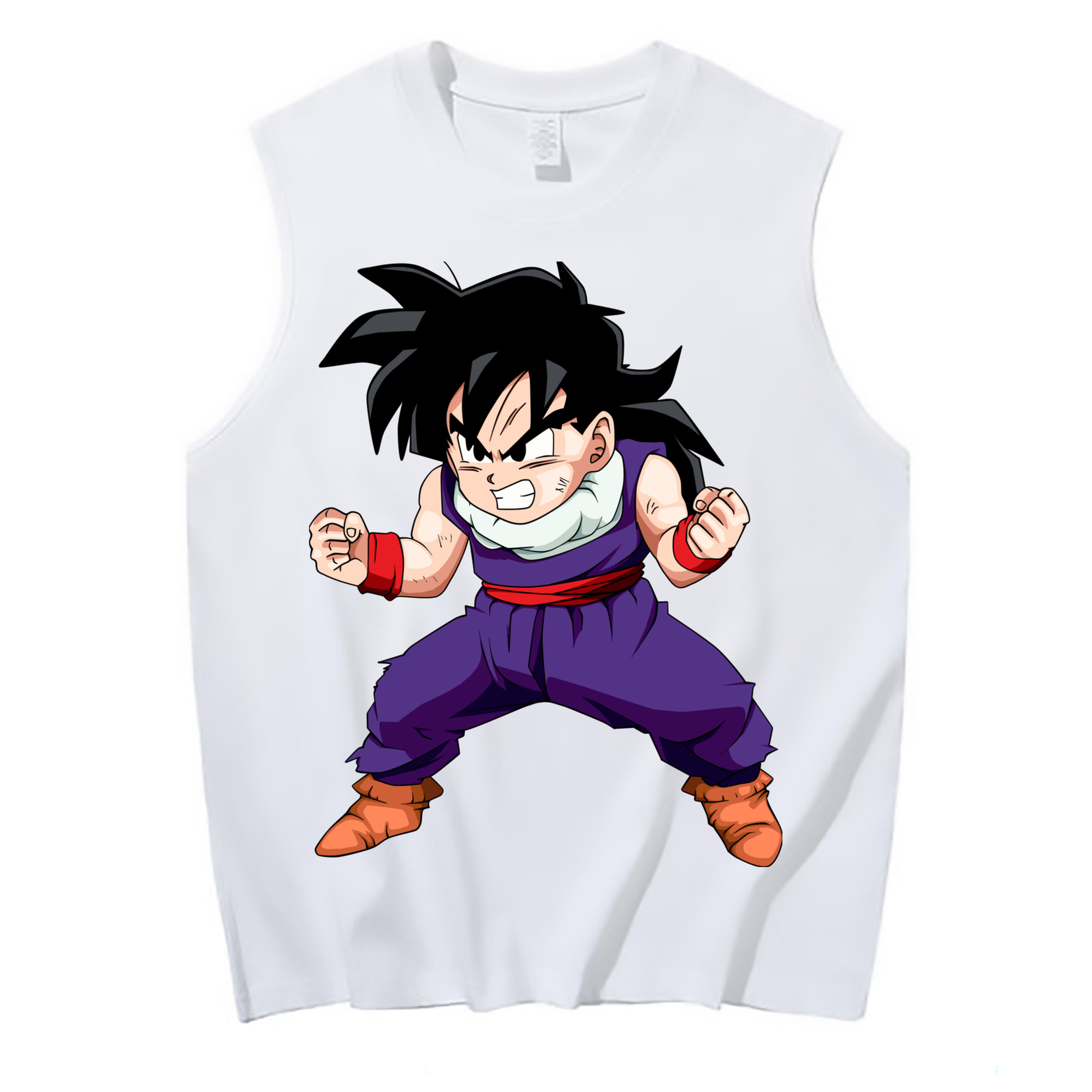 （画像用） ドラゴンボール 孫 悟飯（そんごはん）DRAGON BALL Son Gohan コットン100％タンクトップ（フロントプリント）