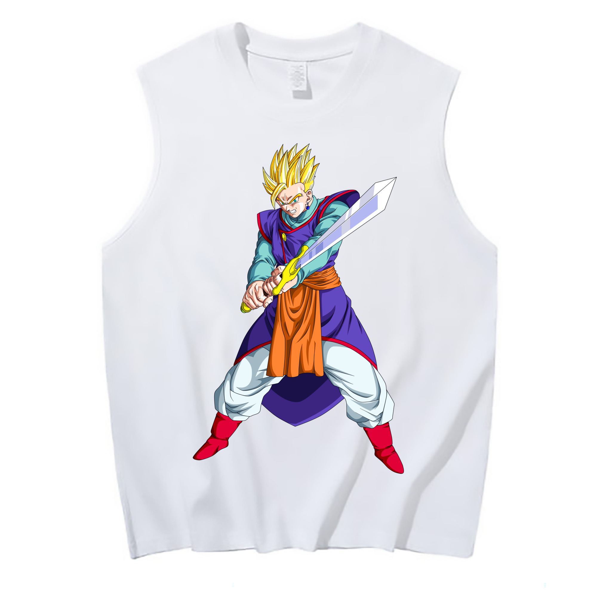 （画像用） ドラゴンボール 孫 悟飯（そんごはん）DRAGON BALL Son Gohan コットン100％タンクトップ（フロントプリント）