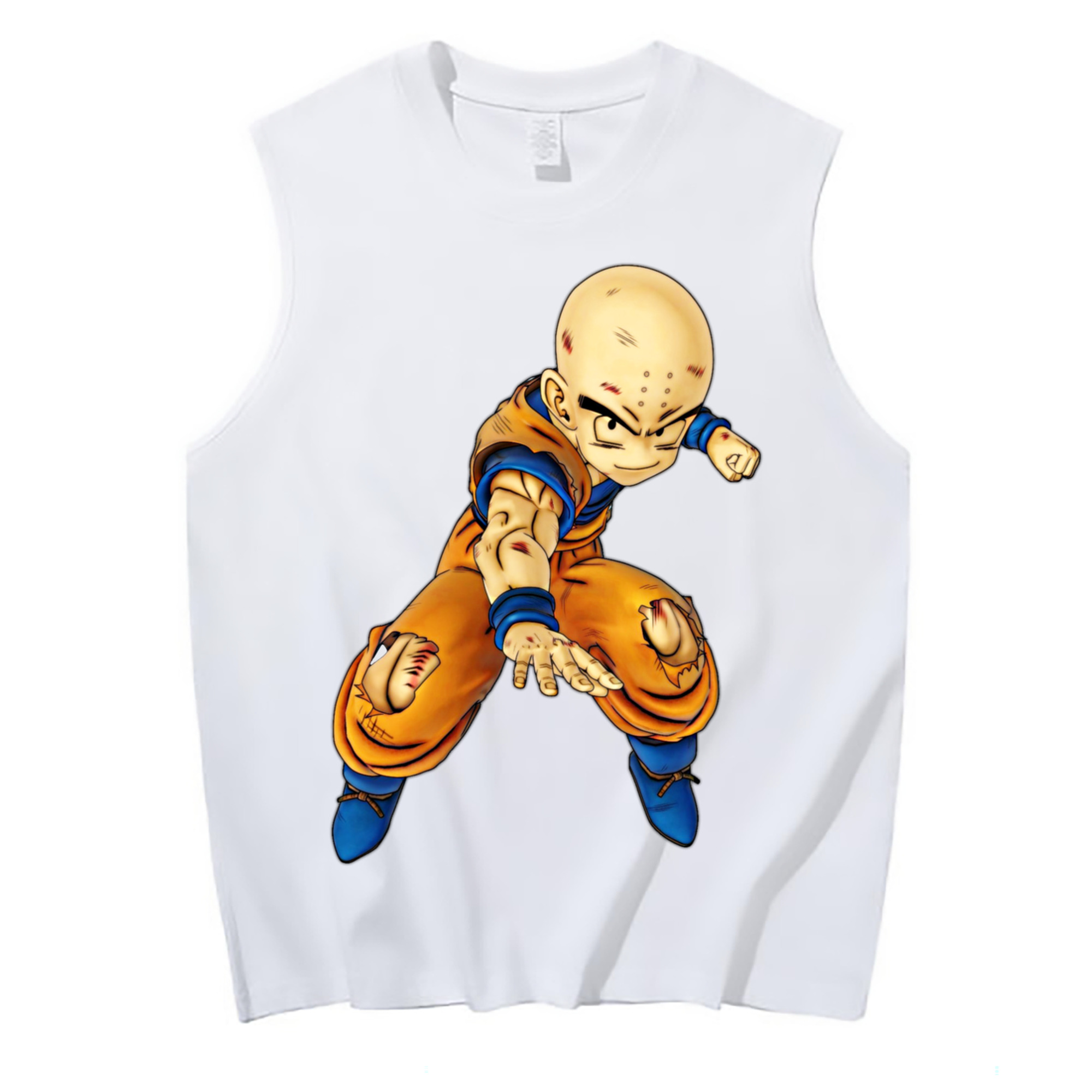 （画像用） ドラゴンボール クリリン DRAGON BALL krillin コットン100％タンクトップ（フロントプリント）