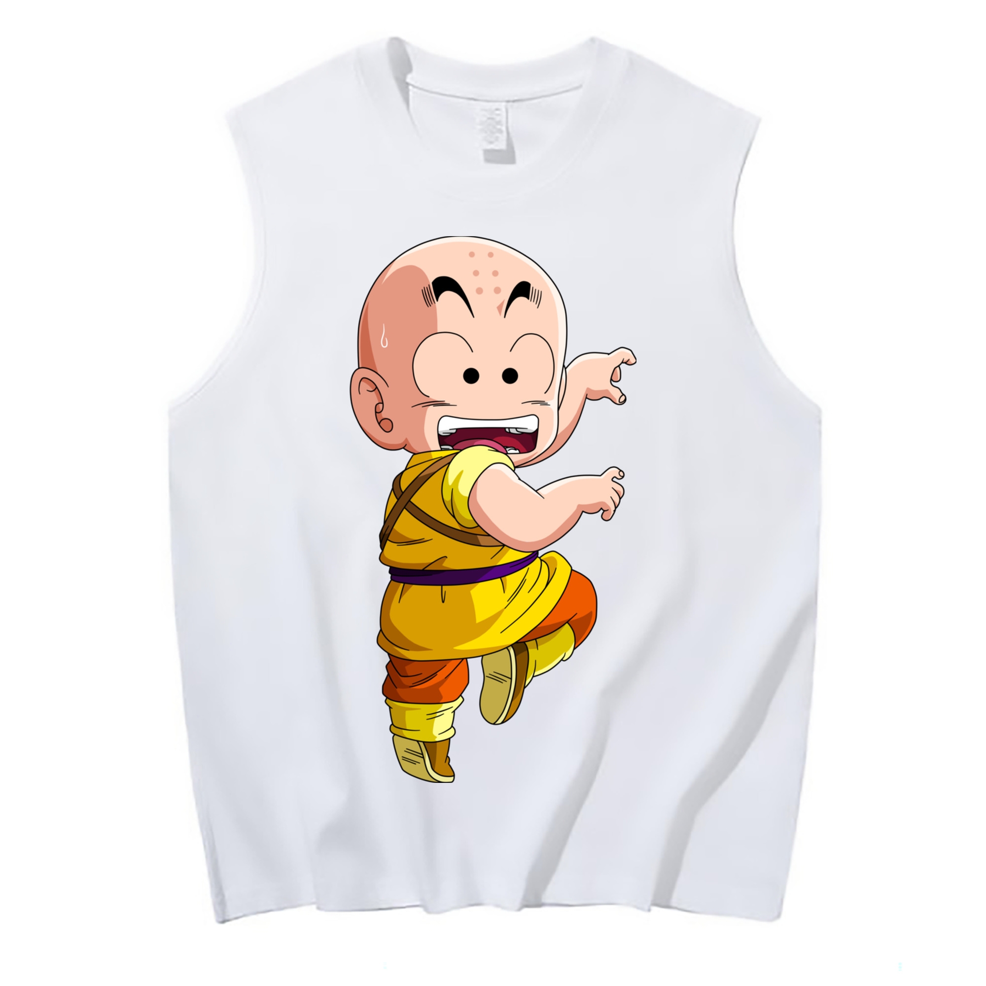 （画像用） ドラゴンボール クリリン DRAGON BALL krillin コットン100％タンクトップ（フロントプリント）