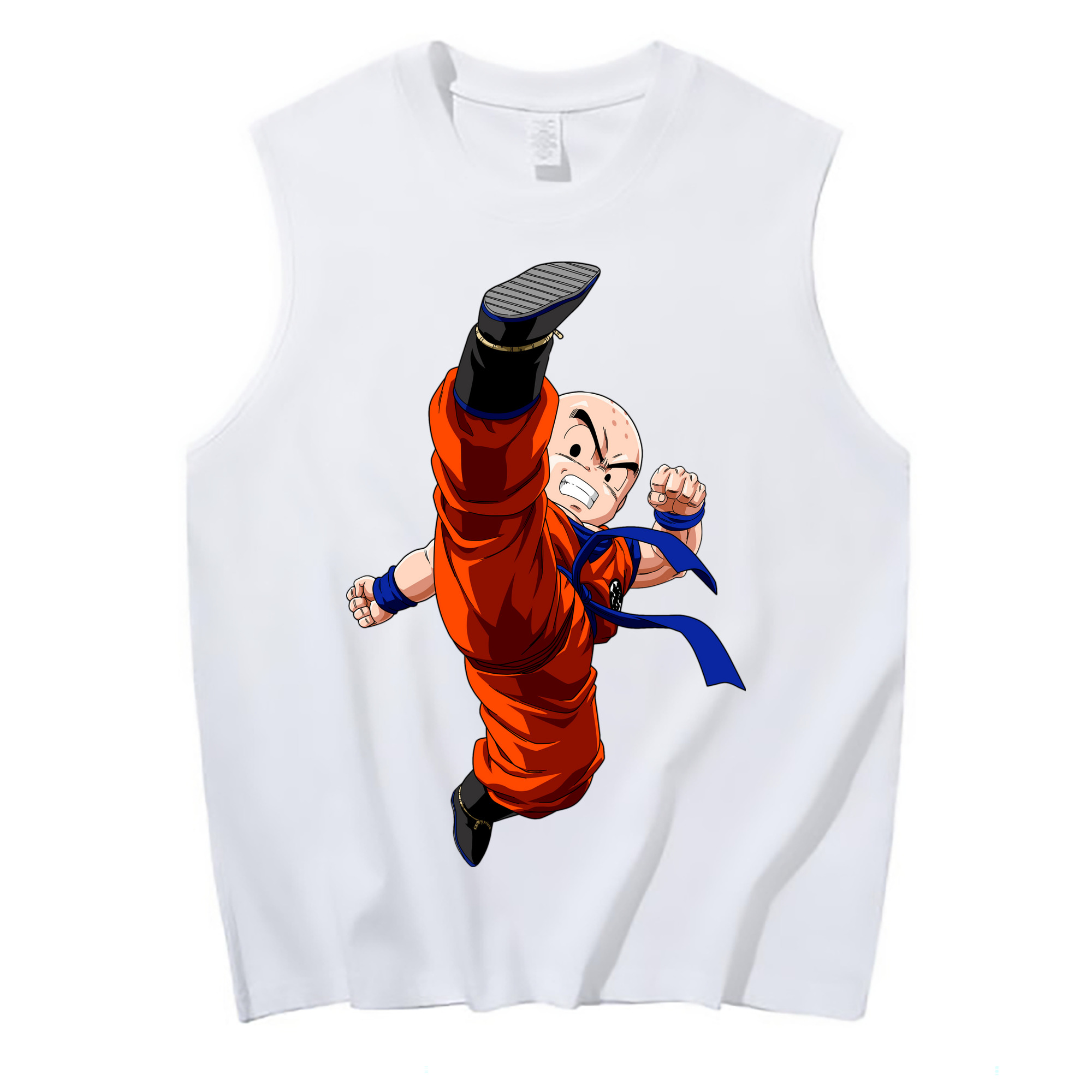 （画像用） ドラゴンボール クリリン DRAGON BALL krillin コットン100％タンクトップ（フロントプリント）