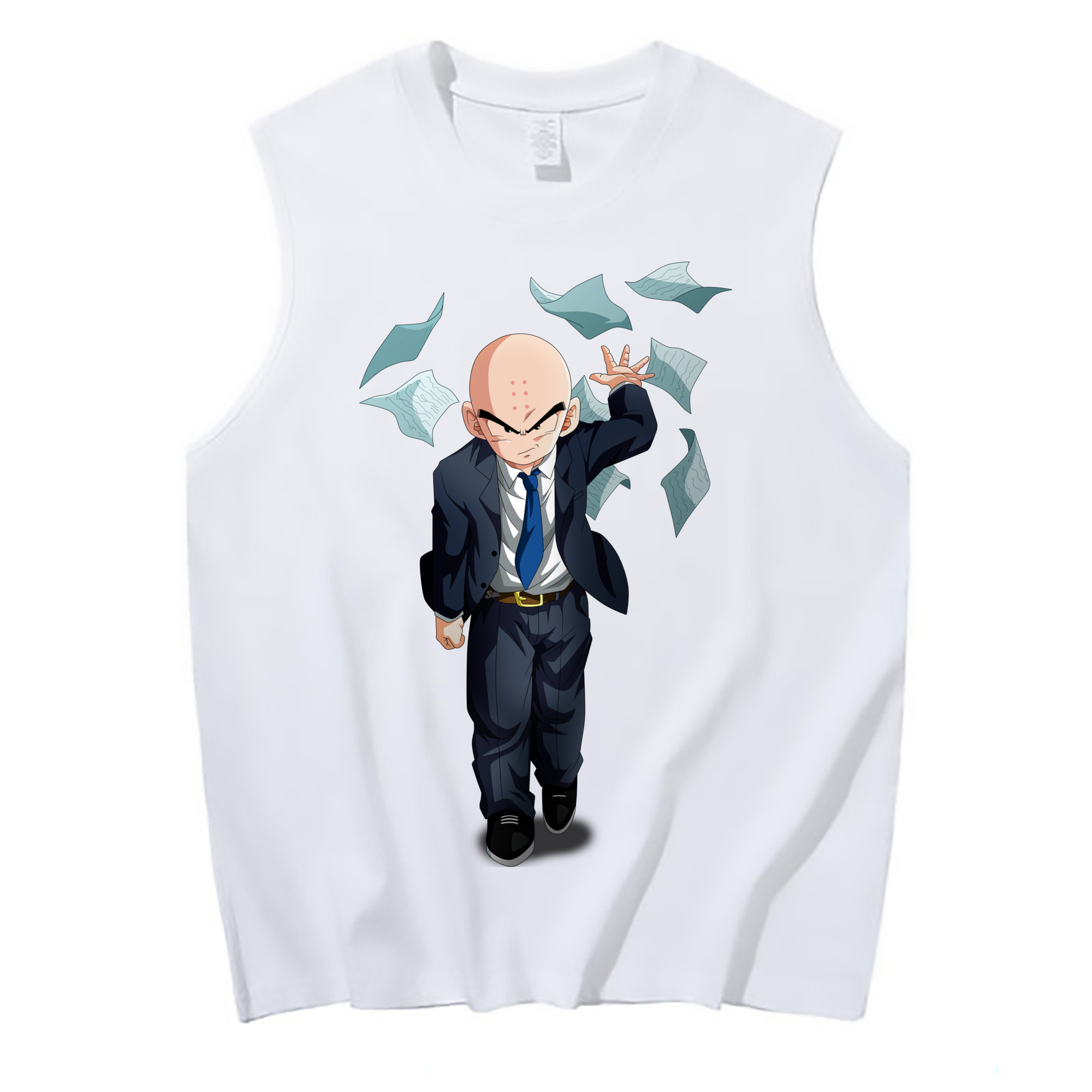 （画像用） ドラゴンボール クリリン DRAGON BALL krillin コットン100％タンクトップ（フロントプリント）