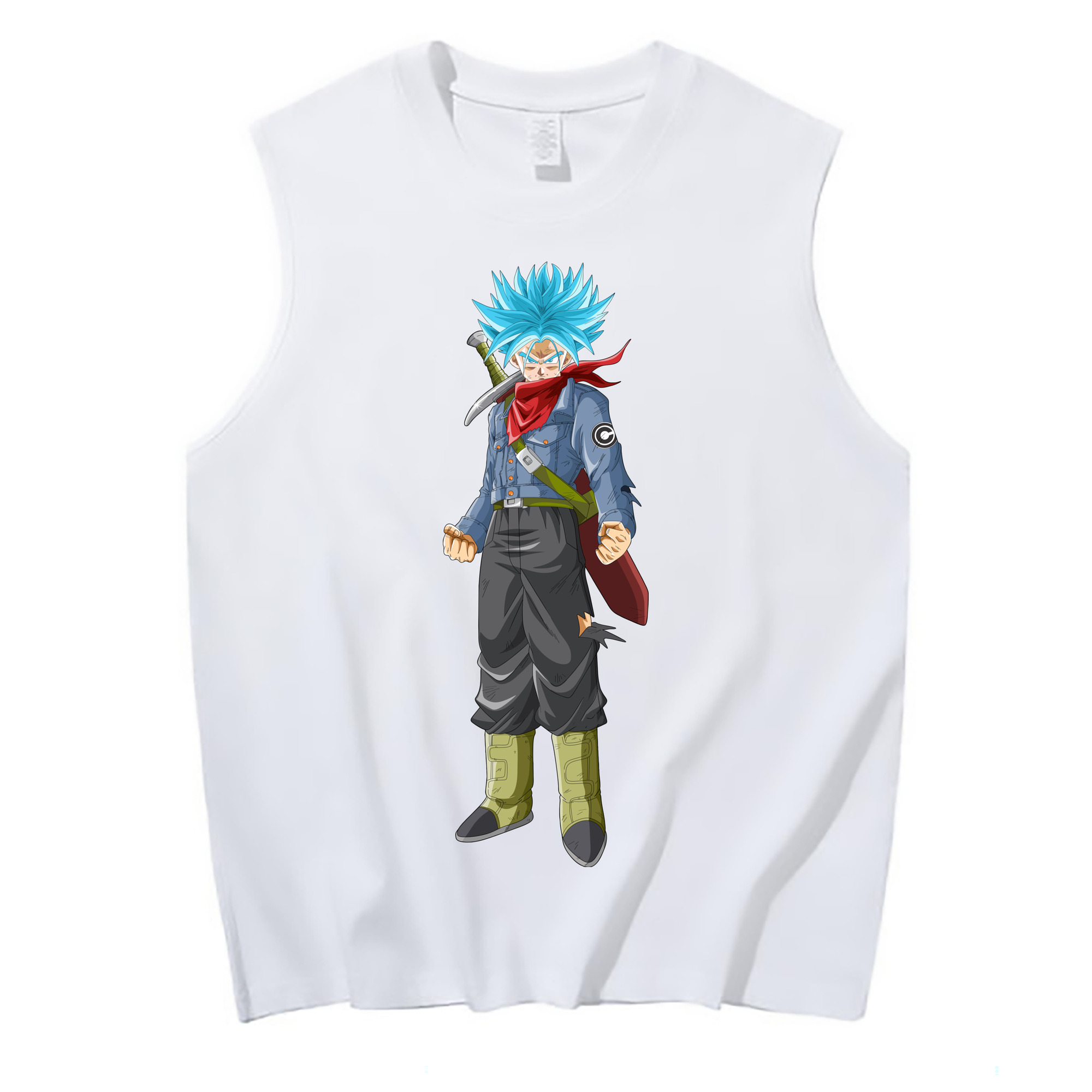 （画像用） ドラゴンボール トランクス（Torankusu）DRAGON BALL Trunks コットン100％タンクトップ（フロントプリント）
