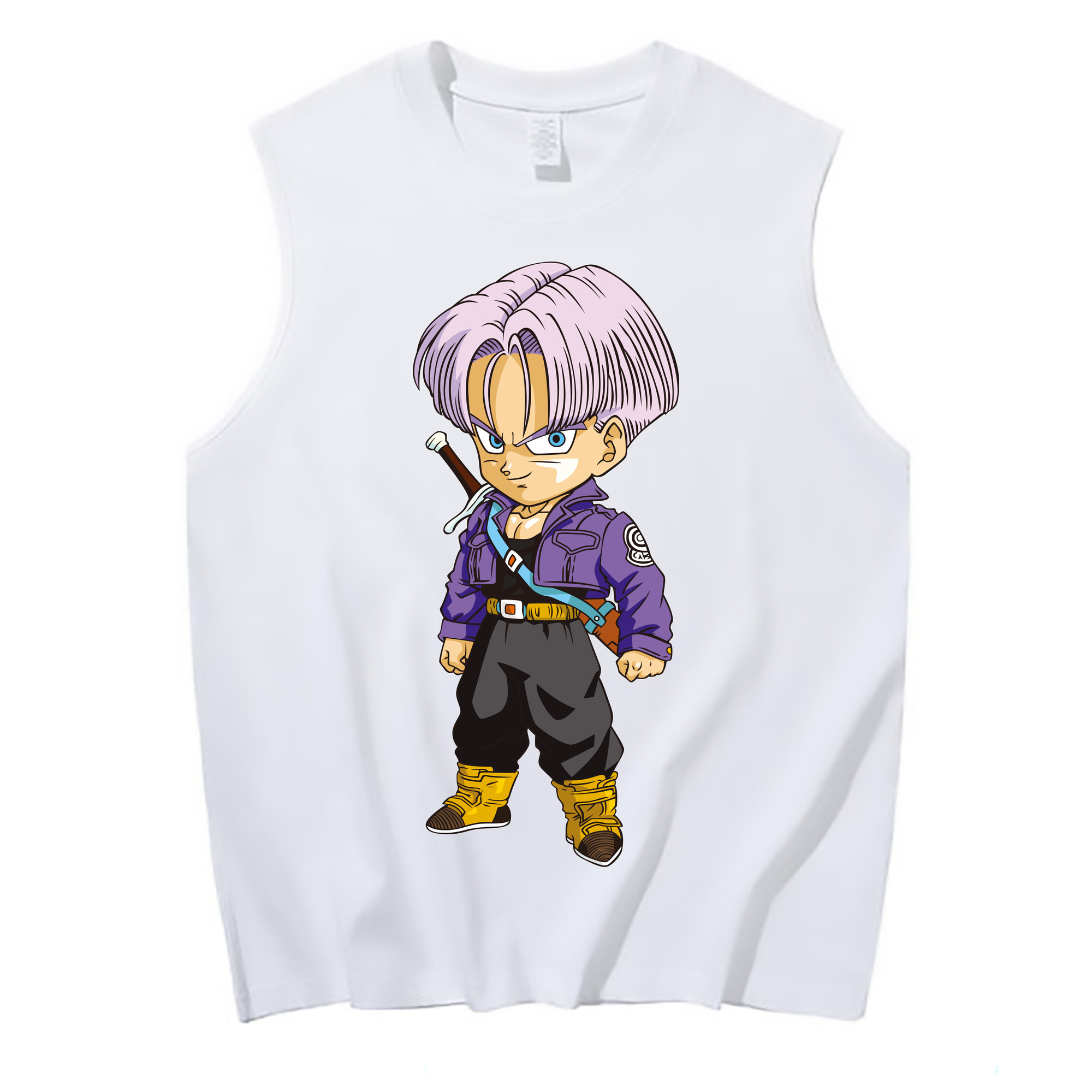 （画像用） ドラゴンボール トランクス（Torankusu）DRAGON BALL Trunks コットン100％タンクトップ（フロントプリント）