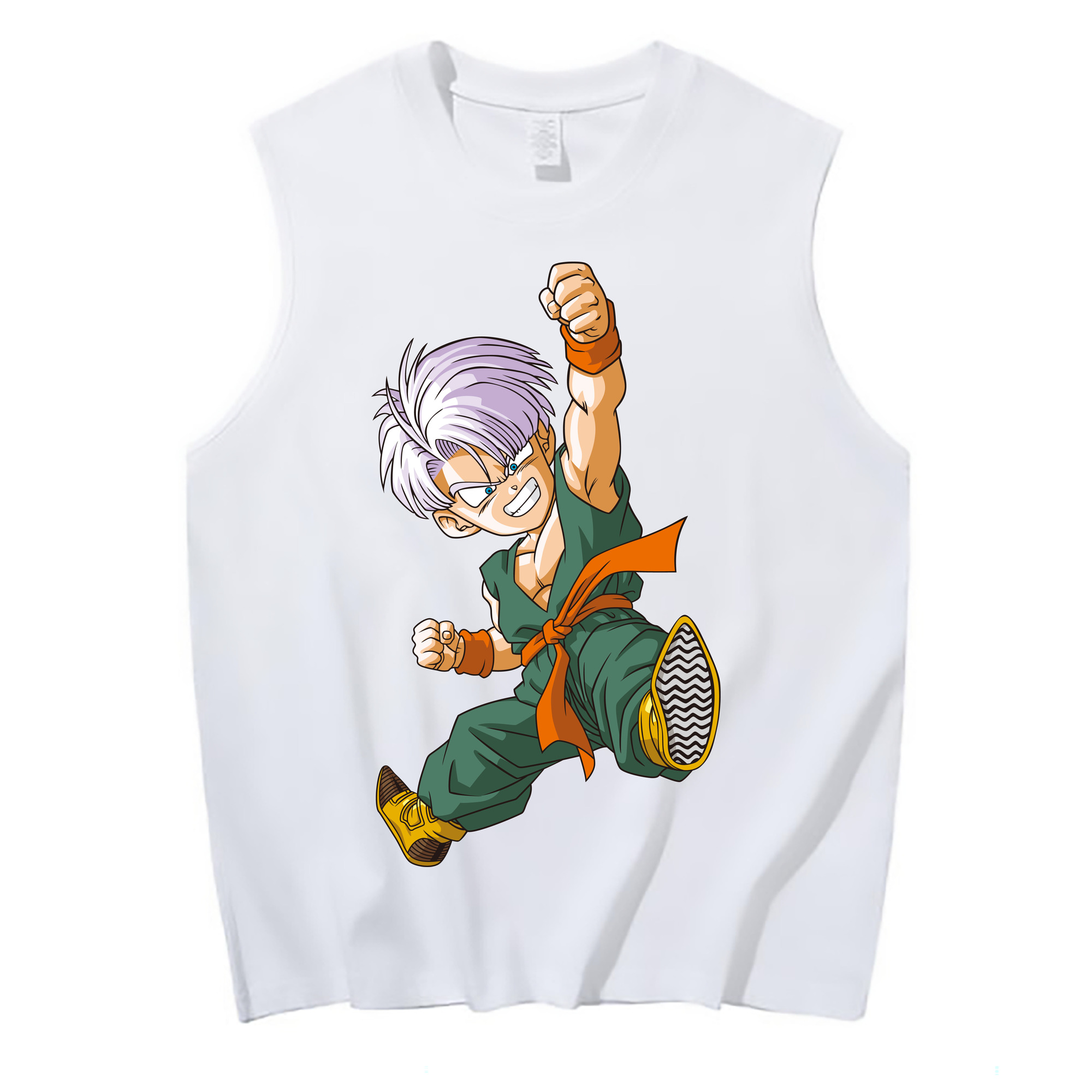 （画像用） ドラゴンボール トランクス（Torankusu）DRAGON BALL Trunks コットン100％タンクトップ（フロントプリント）