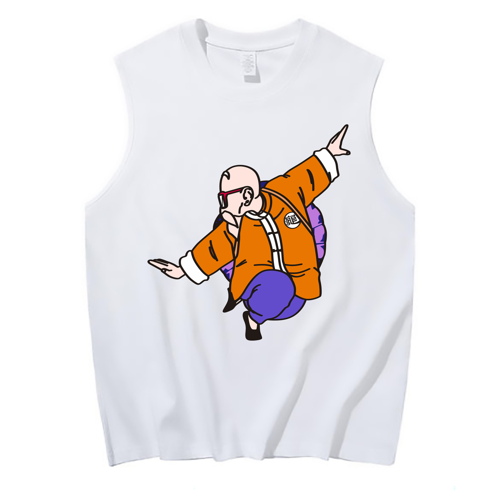 （画像用） ドラゴンボール 亀仙人（かめせんにん） DRAGON BALL Master Roshi Kame Sennin コットン100％タンクトップ（フロントプリント）