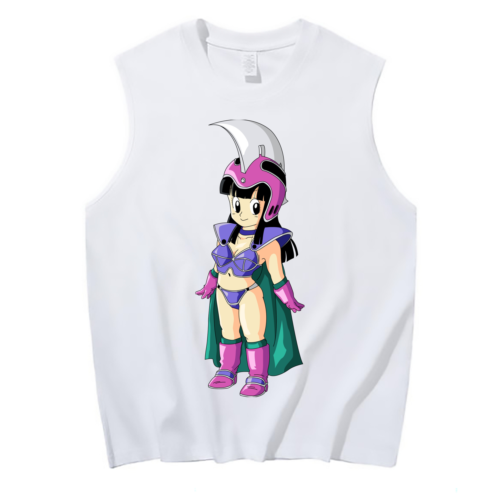 （画像用） ドラゴンボール チチ DRAGON BALL Chichi コットン100％タンクトップ（フロントプリント）