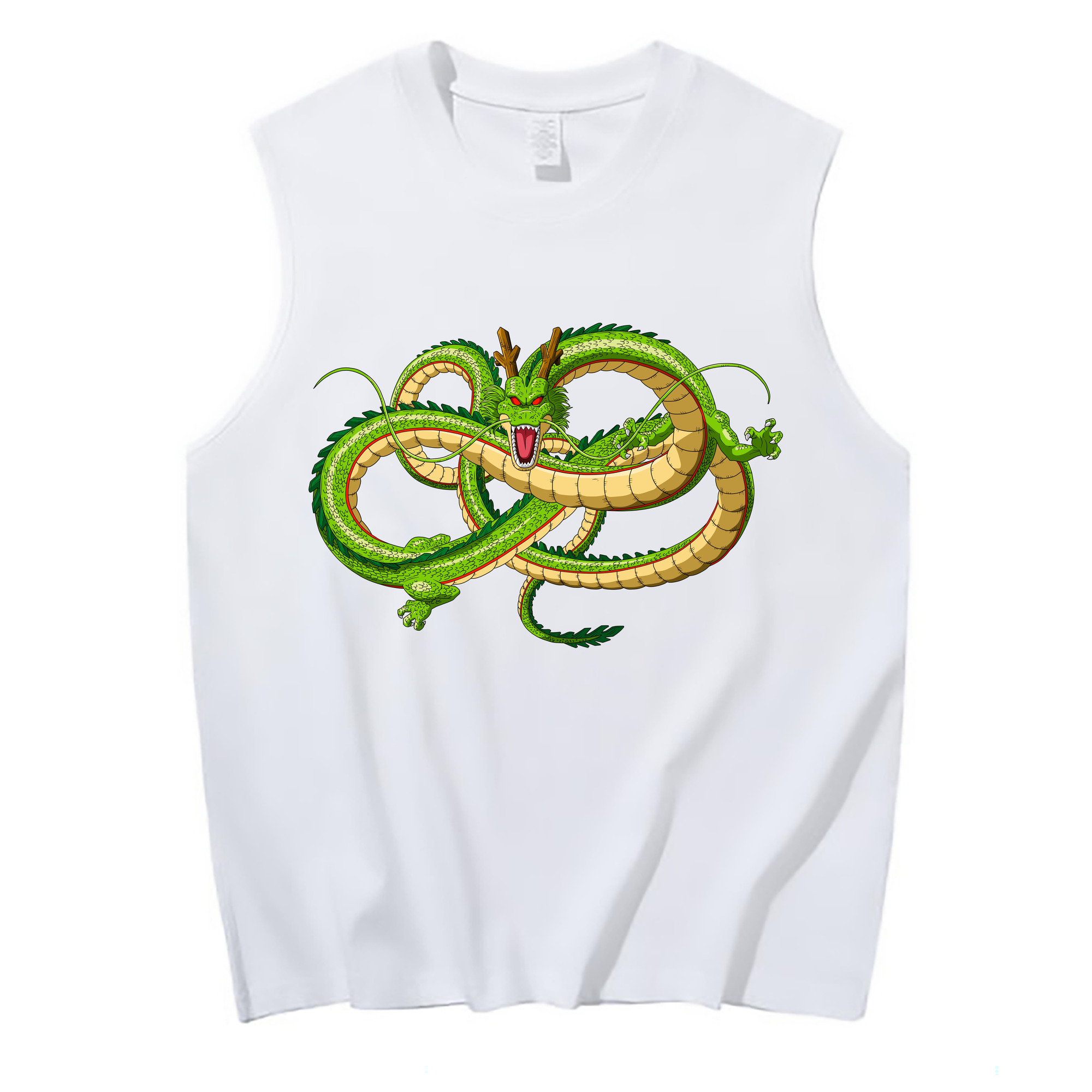 （画像用） ドラゴンボール 神龍 シェンロン DRAGON BALL Shenron コットン100％タンクトップ（フロントプリント）
