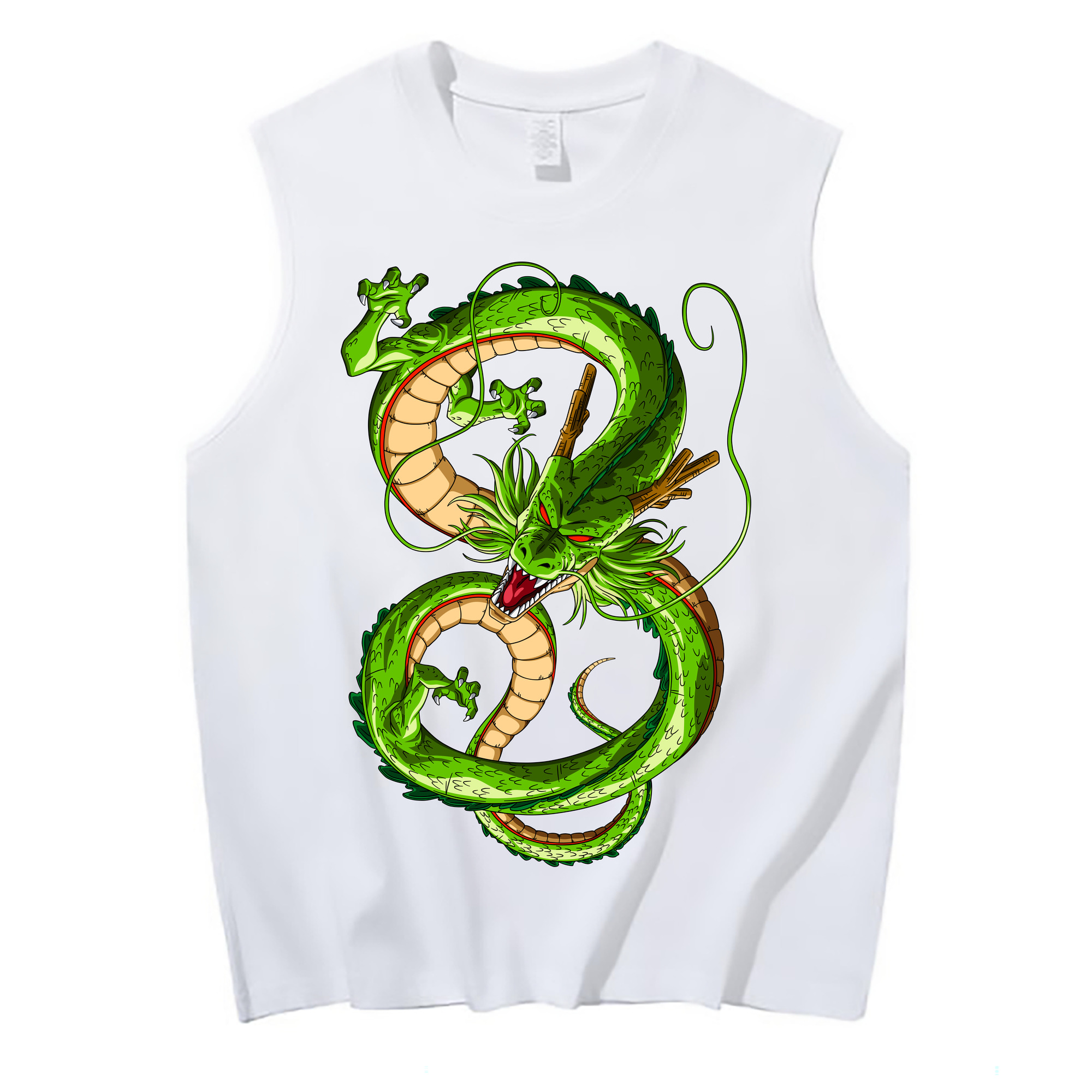 （画像用） ドラゴンボール 神龍 シェンロン DRAGON BALL Shenron コットン100％タンクトップ（フロントプリント）