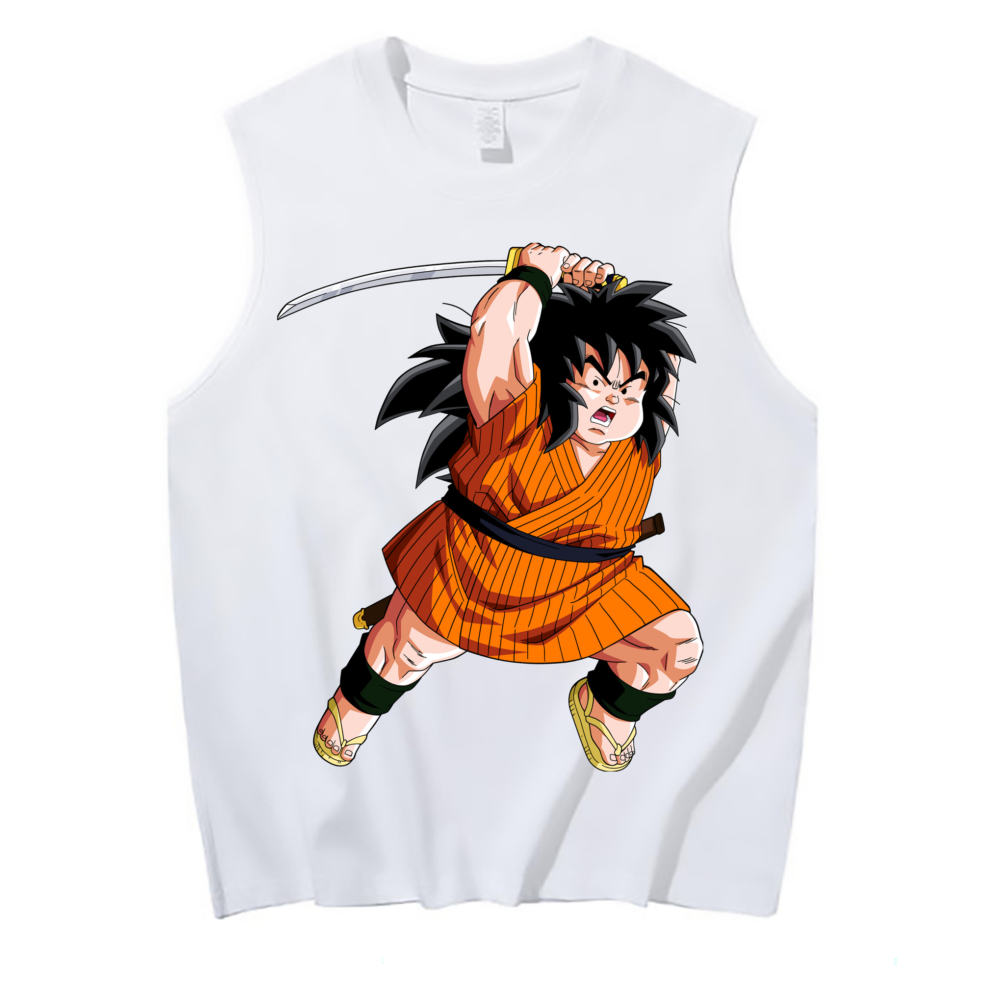 （画像用） ドラゴンボール やじろべえ DRAGON BALL Yajirobe コットン100％タンクトップ（フロントプリント）