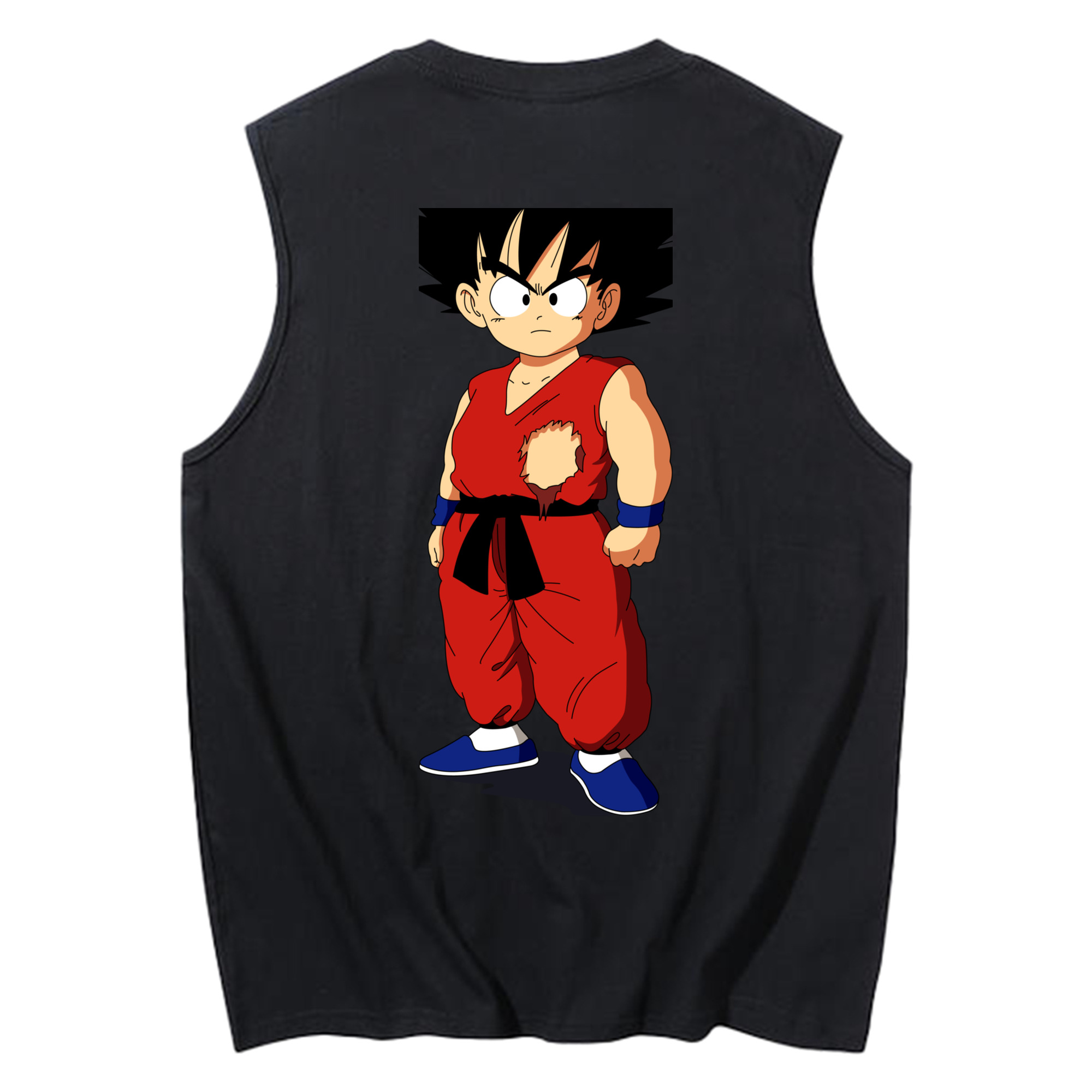 （画像用） ドラゴンボール 孫悟空（そん ごくう）Son Goku カカロット DRAGON BALL Kakarotto コットン100％タンクトップ（背面プリント）