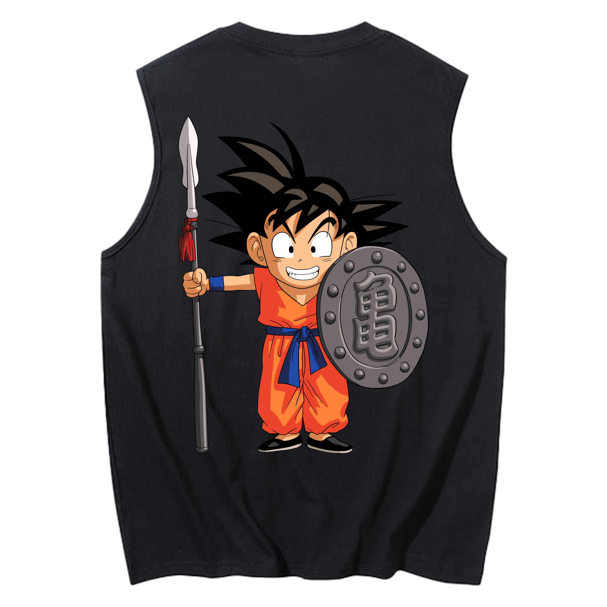 （画像用） ドラゴンボール 孫悟空（そん ごくう）Son Goku カカロット DRAGON BALL Kakarotto コットン100％タンクトップ（背面プリント）