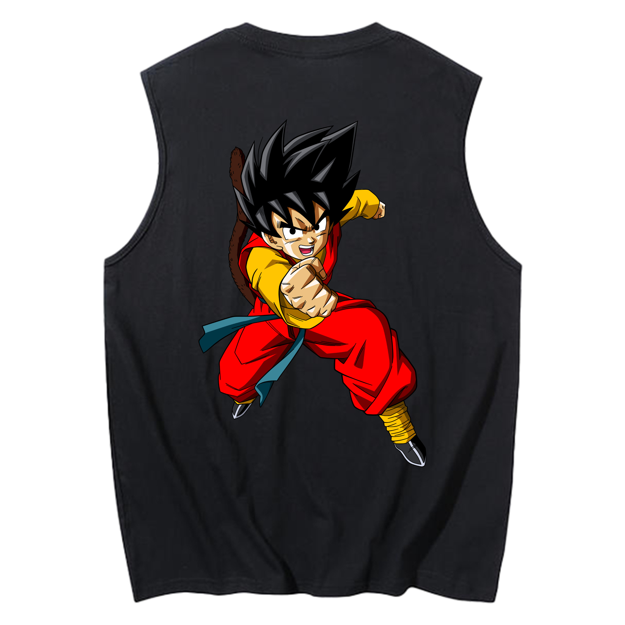 （画像用） ドラゴンボール 孫悟空（そん ごくう）Son Goku カカロット DRAGON BALL Kakarotto コットン100％タンクトップ（背面プリント）