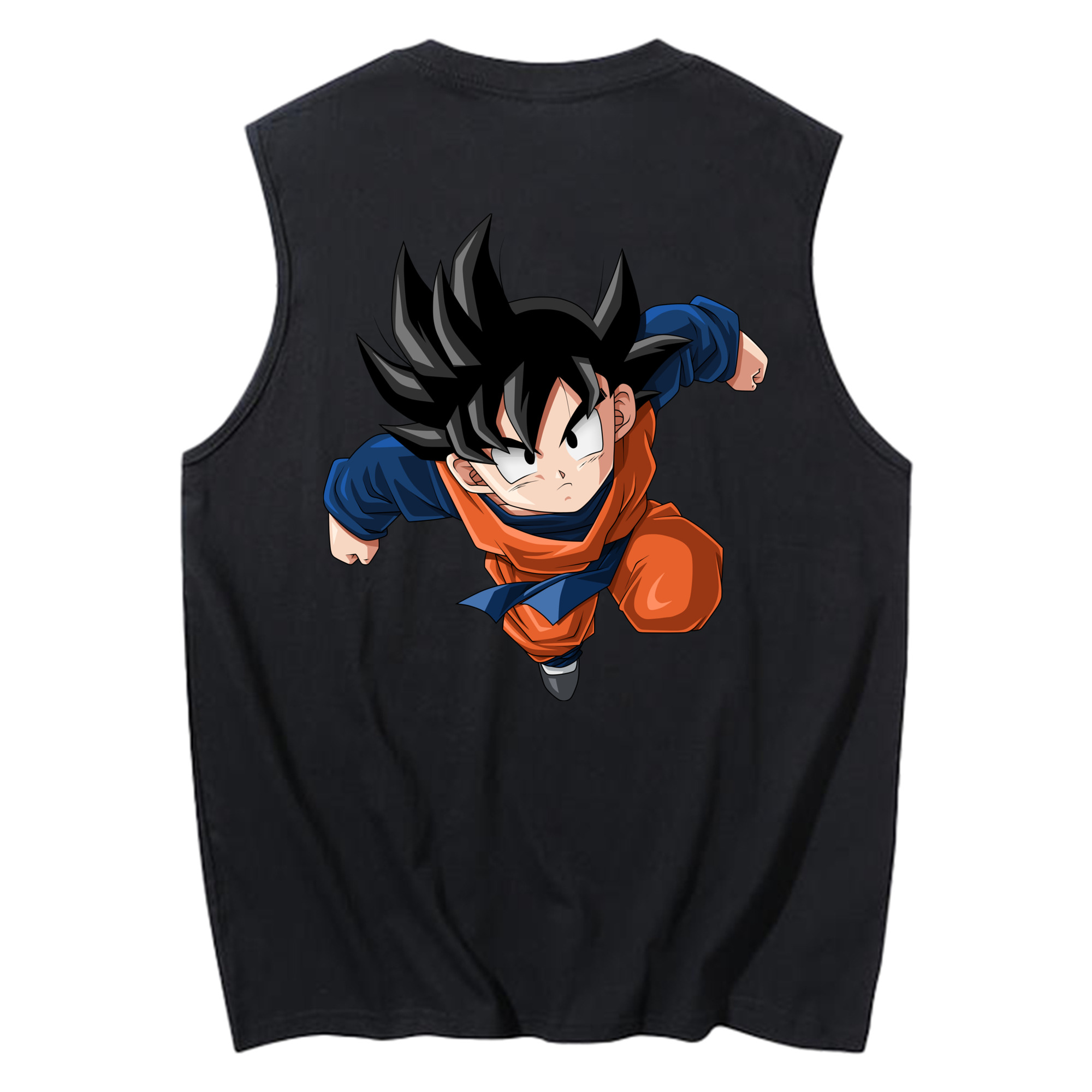 （画像用） ドラゴンボール 孫悟空（そん ごくう）Son Goku カカロット DRAGON BALL Kakarotto コットン100％タンクトップ（背面プリント）