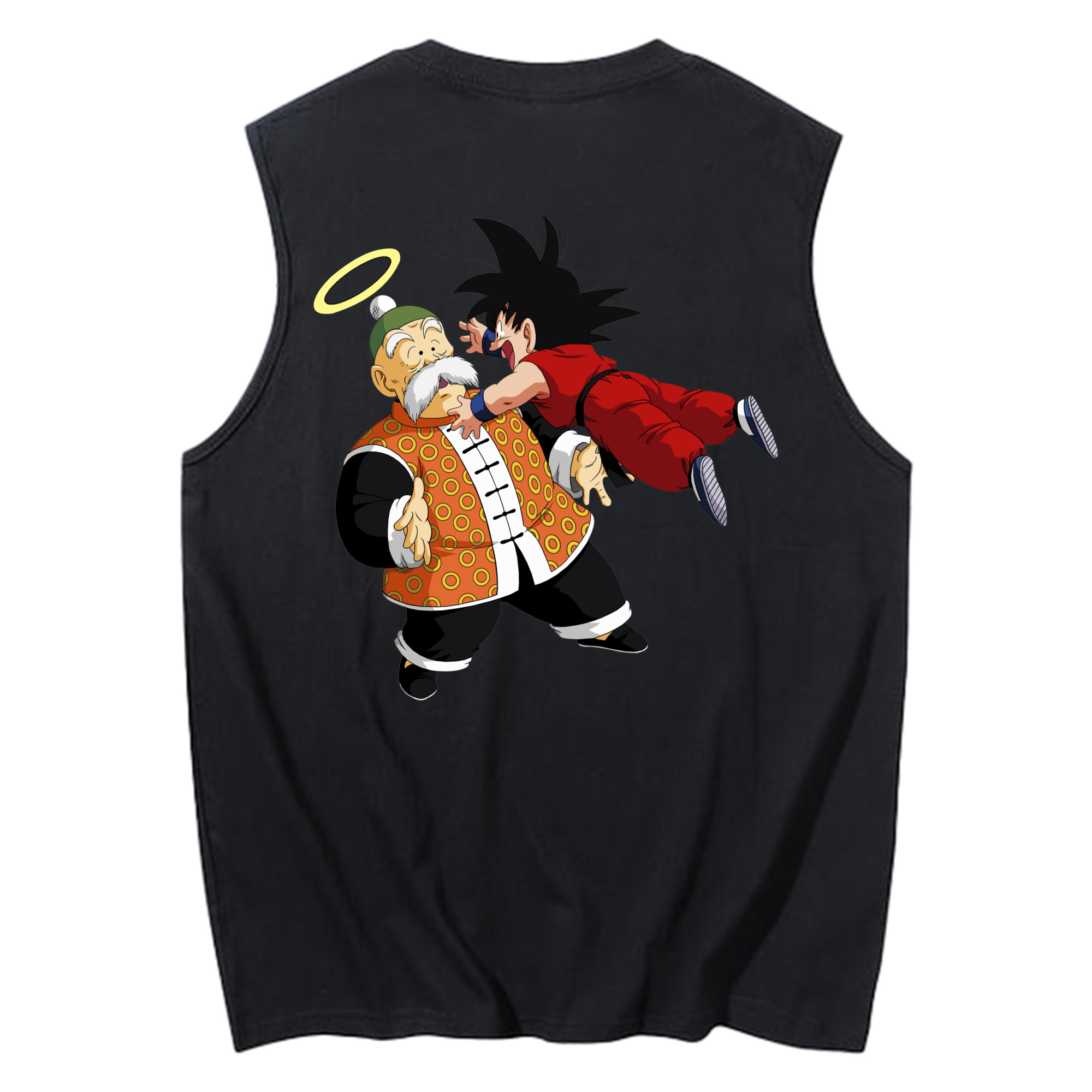 （画像用） ドラゴンボール 孫悟空（そん ごくう）Son Goku カカロット DRAGON BALL Kakarotto コットン100％タンクトップ（背面プリント）