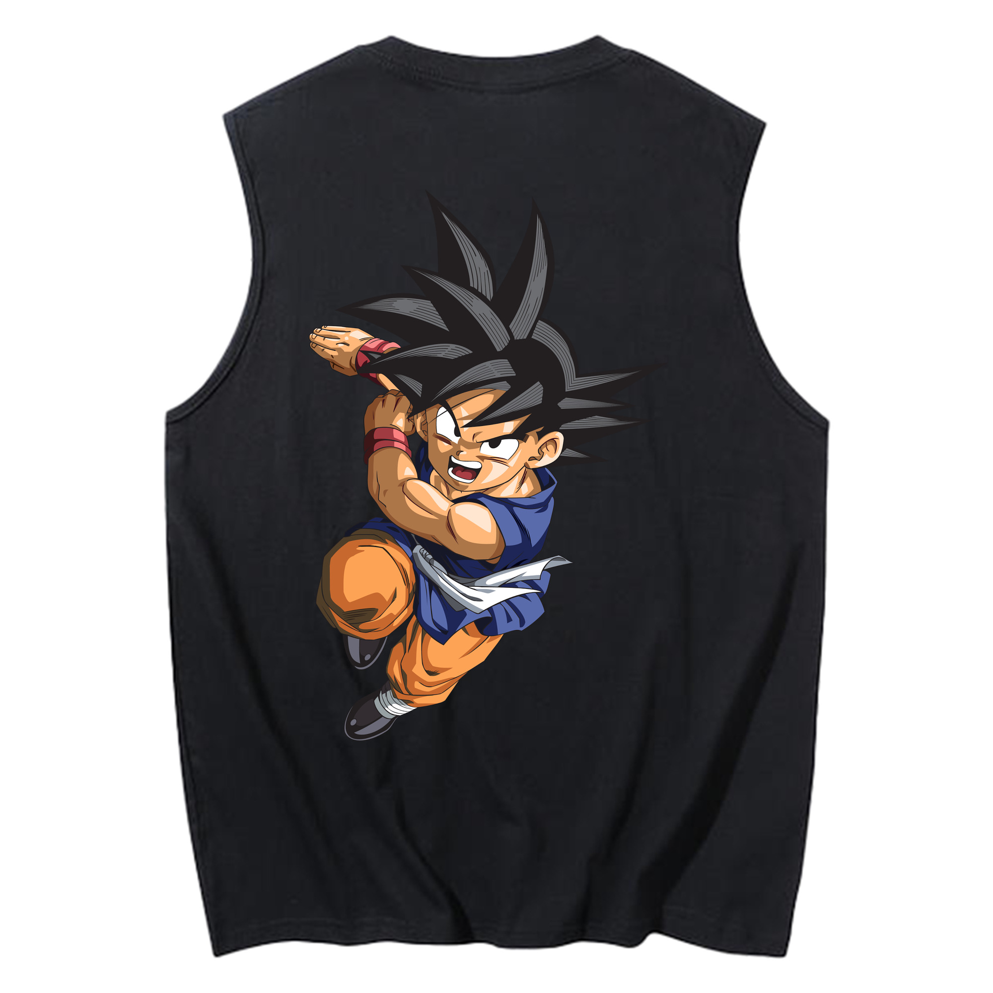 （画像用） ドラゴンボール 孫悟空（そん ごくう）Son Goku カカロット DRAGON BALL Kakarotto コットン100％タンクトップ（背面プリント）