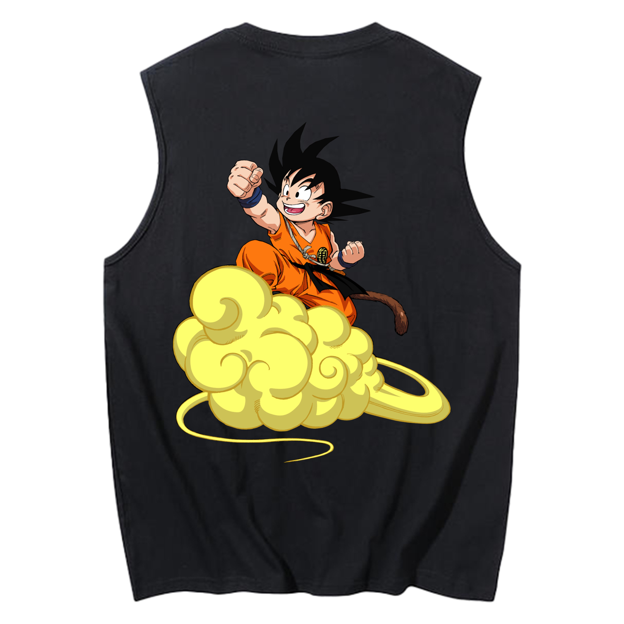 （画像用） ドラゴンボール 孫悟空（そん ごくう）Son Goku カカロット DRAGON BALL Kakarotto コットン100％タンクトップ（背面プリント）