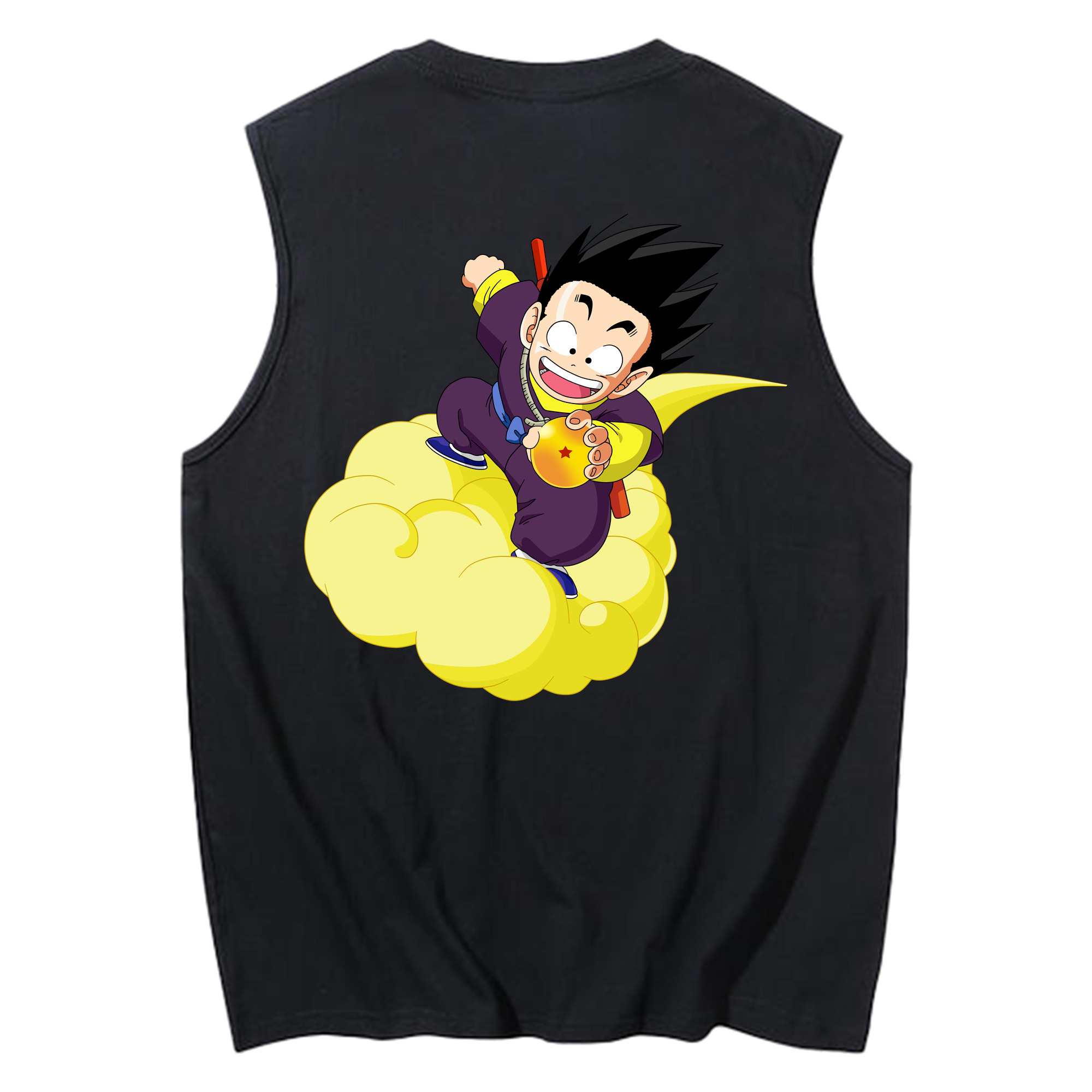 （画像用） ドラゴンボール 孫悟空（そん ごくう）Son Goku カカロット DRAGON BALL Kakarotto コットン100％タンクトップ（背面プリント）