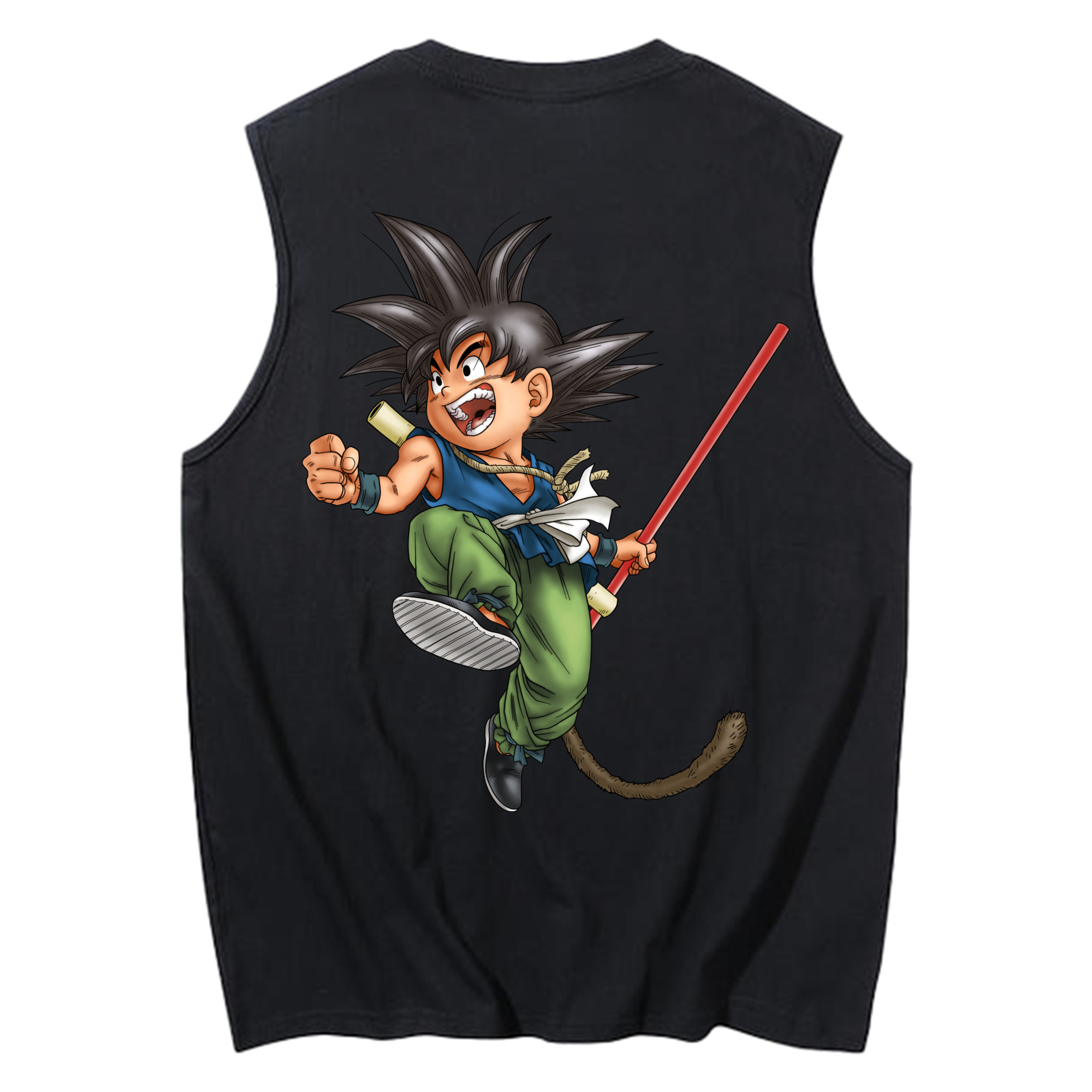 （画像用） ドラゴンボール 孫悟空（そん ごくう）Son Goku カカロット DRAGON BALL Kakarotto コットン100％タンクトップ（背面プリント）