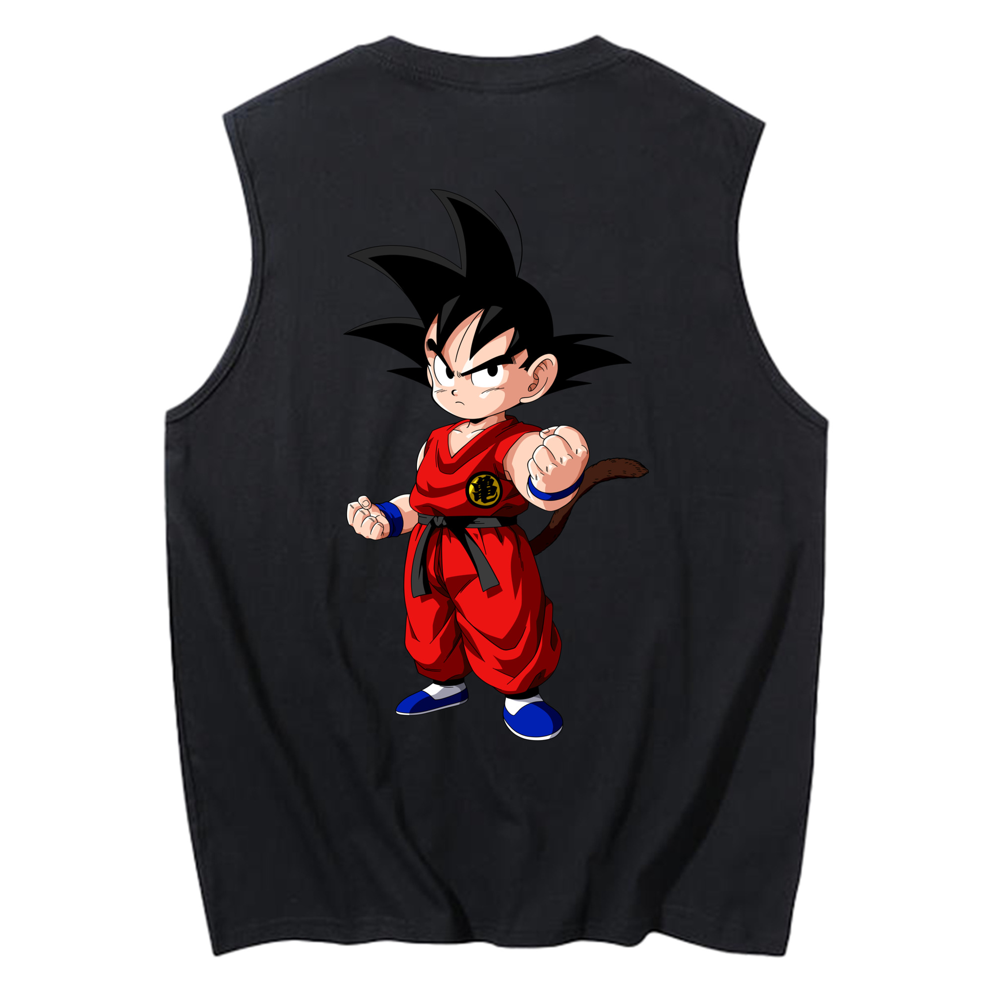 （画像用） ドラゴンボール 孫悟空（そん ごくう）Son Goku カカロット DRAGON BALL Kakarotto コットン100％タンクトップ（背面プリント）