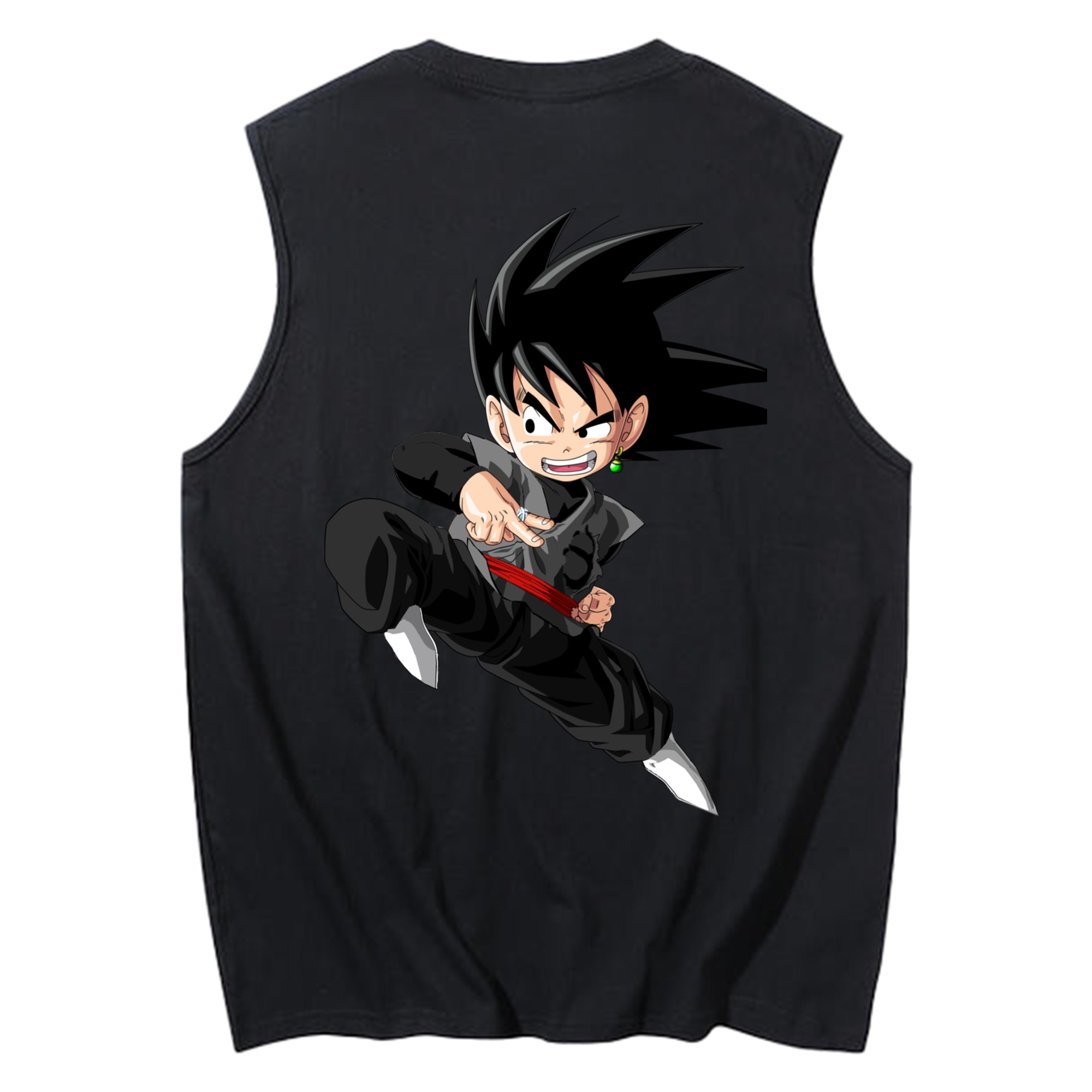 （画像用） ドラゴンボール 孫悟空（そん ごくう）Son Goku カカロット DRAGON BALL Kakarotto コットン100％タンクトップ（背面プリント）