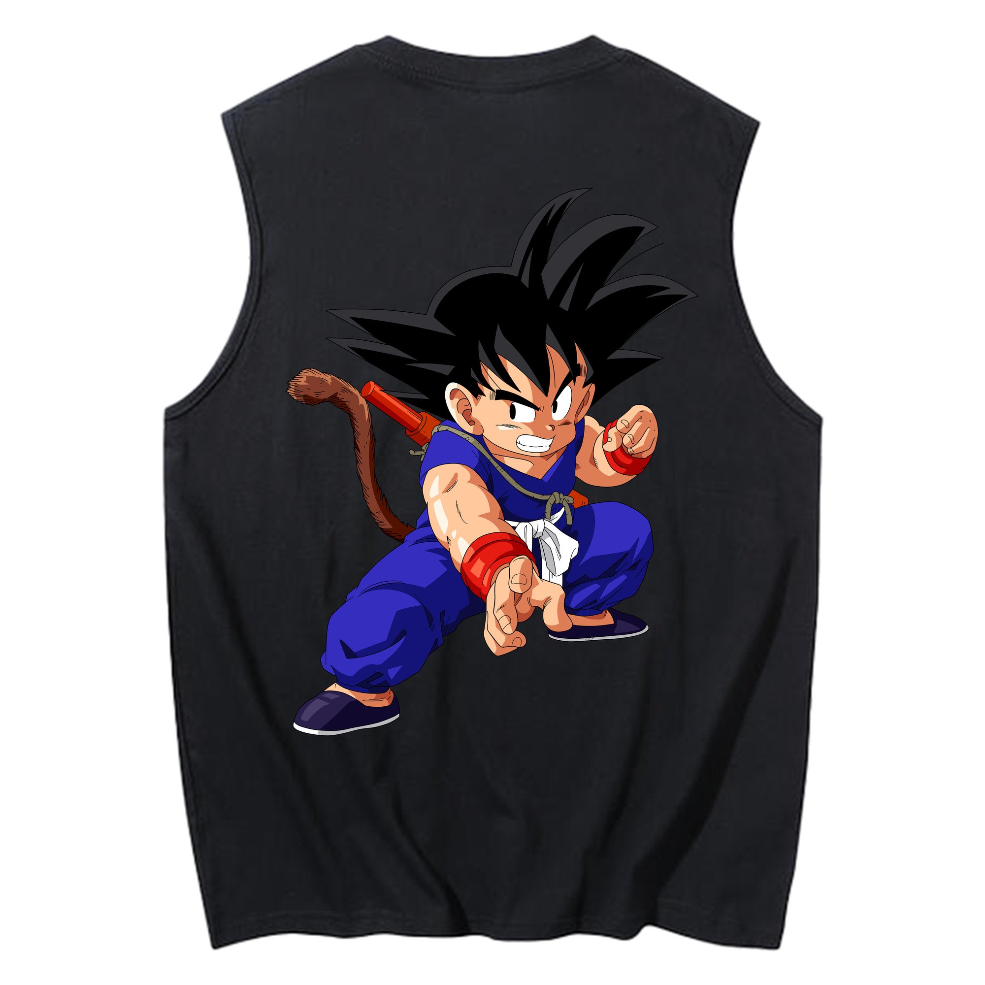 （画像用） ドラゴンボール 孫悟空（そん ごくう）Son Goku カカロット DRAGON BALL Kakarotto コットン100％タンクトップ（背面プリント）