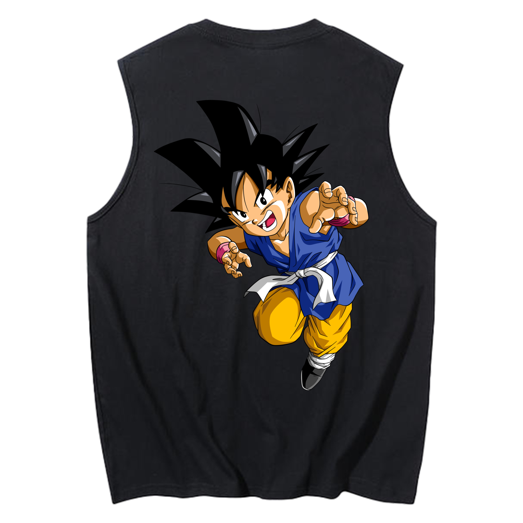 （画像用） ドラゴンボール 孫悟空（そん ごくう）Son Goku カカロット DRAGON BALL Kakarotto コットン100％タンクトップ（背面プリント）
