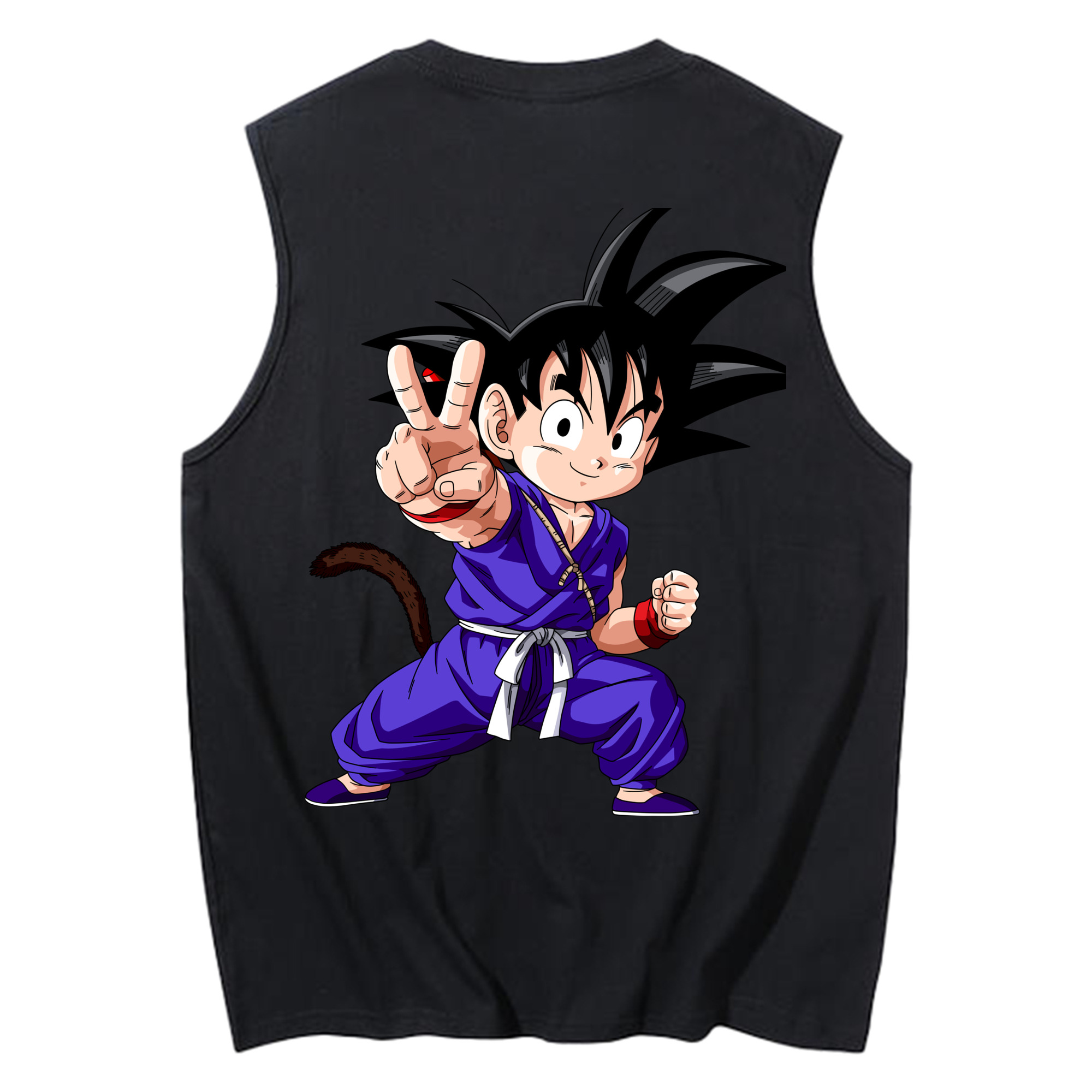 （画像用） ドラゴンボール 孫悟空（そん ごくう）Son Goku カカロット DRAGON BALL Kakarotto コットン100％タンクトップ（背面プリント）