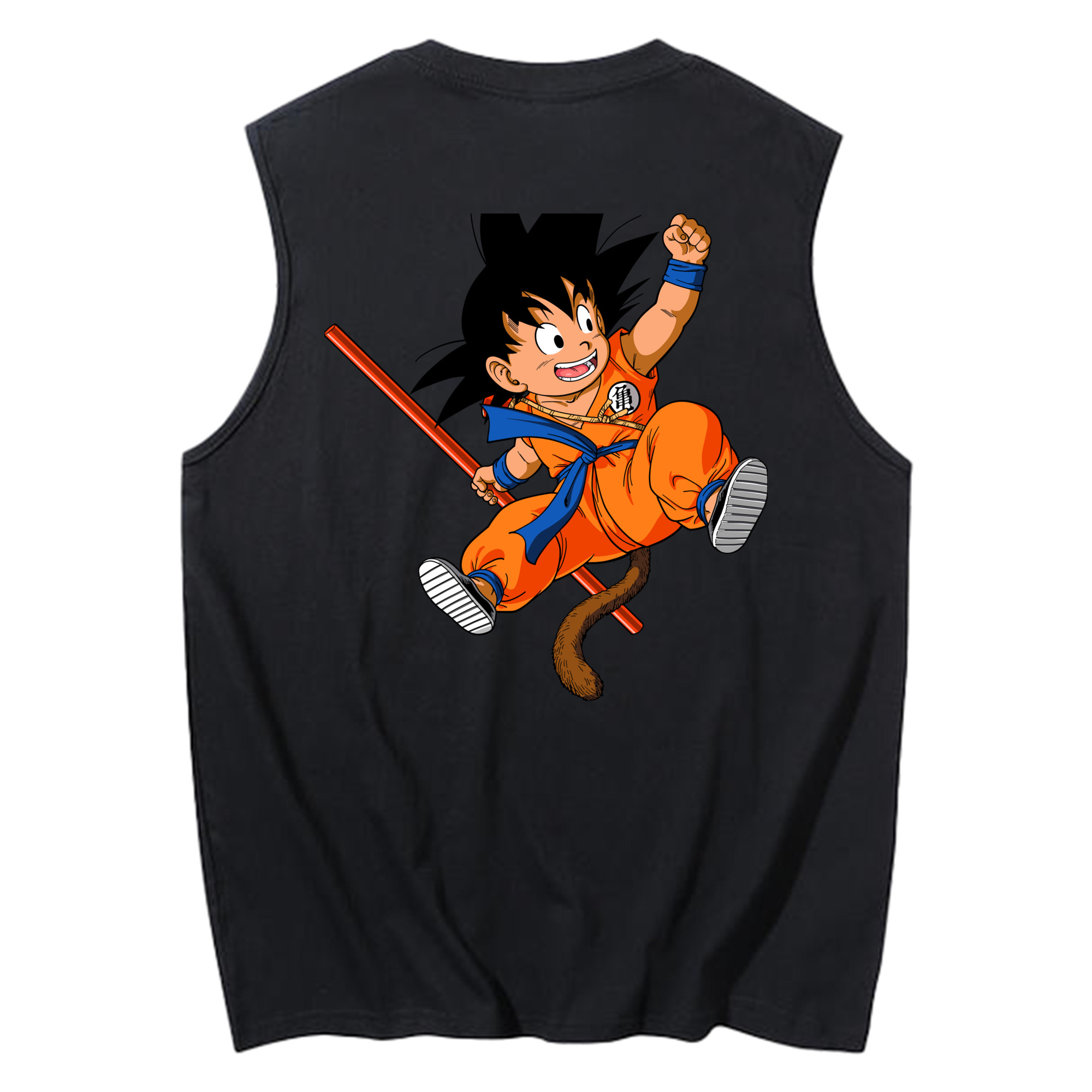 （画像用） ドラゴンボール 孫悟空（そん ごくう）Son Goku カカロット DRAGON BALL Kakarotto コットン100％タンクトップ（背面プリント）