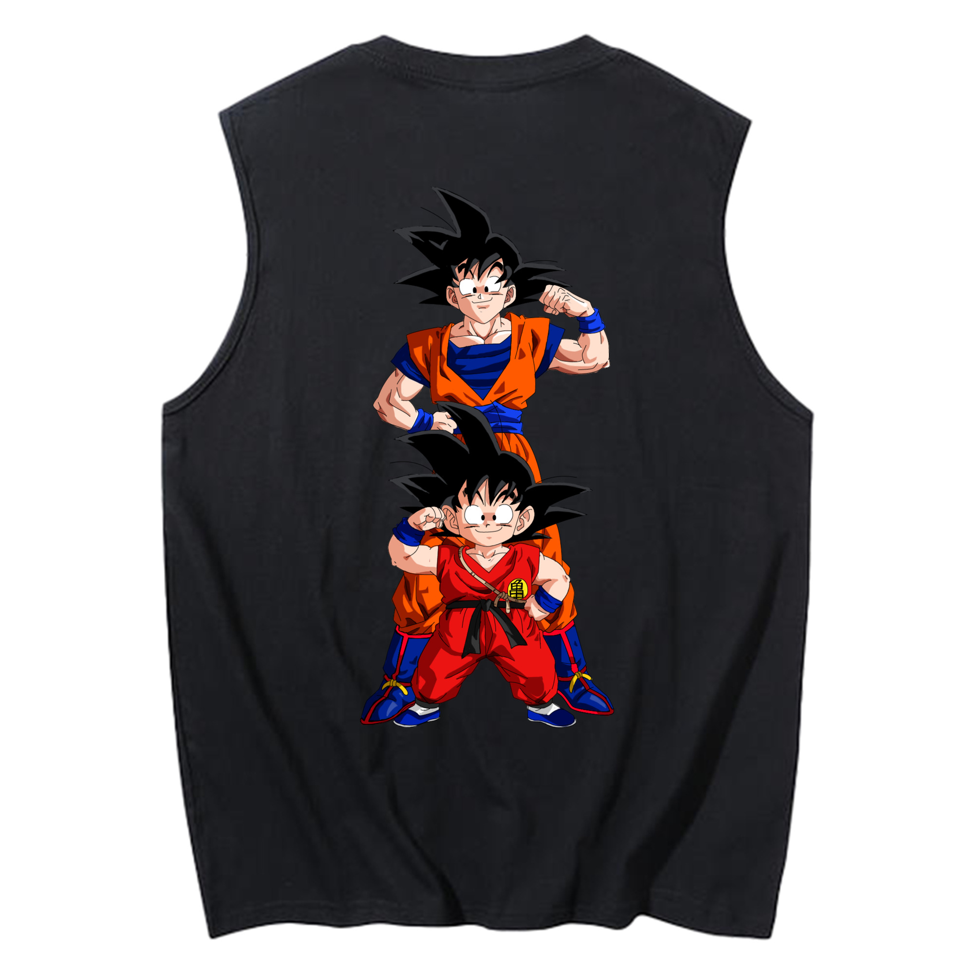（画像用） ドラゴンボール 孫悟空（そん ごくう）Son Goku カカロット DRAGON BALL Kakarotto コットン100％タンクトップ（背面プリント）