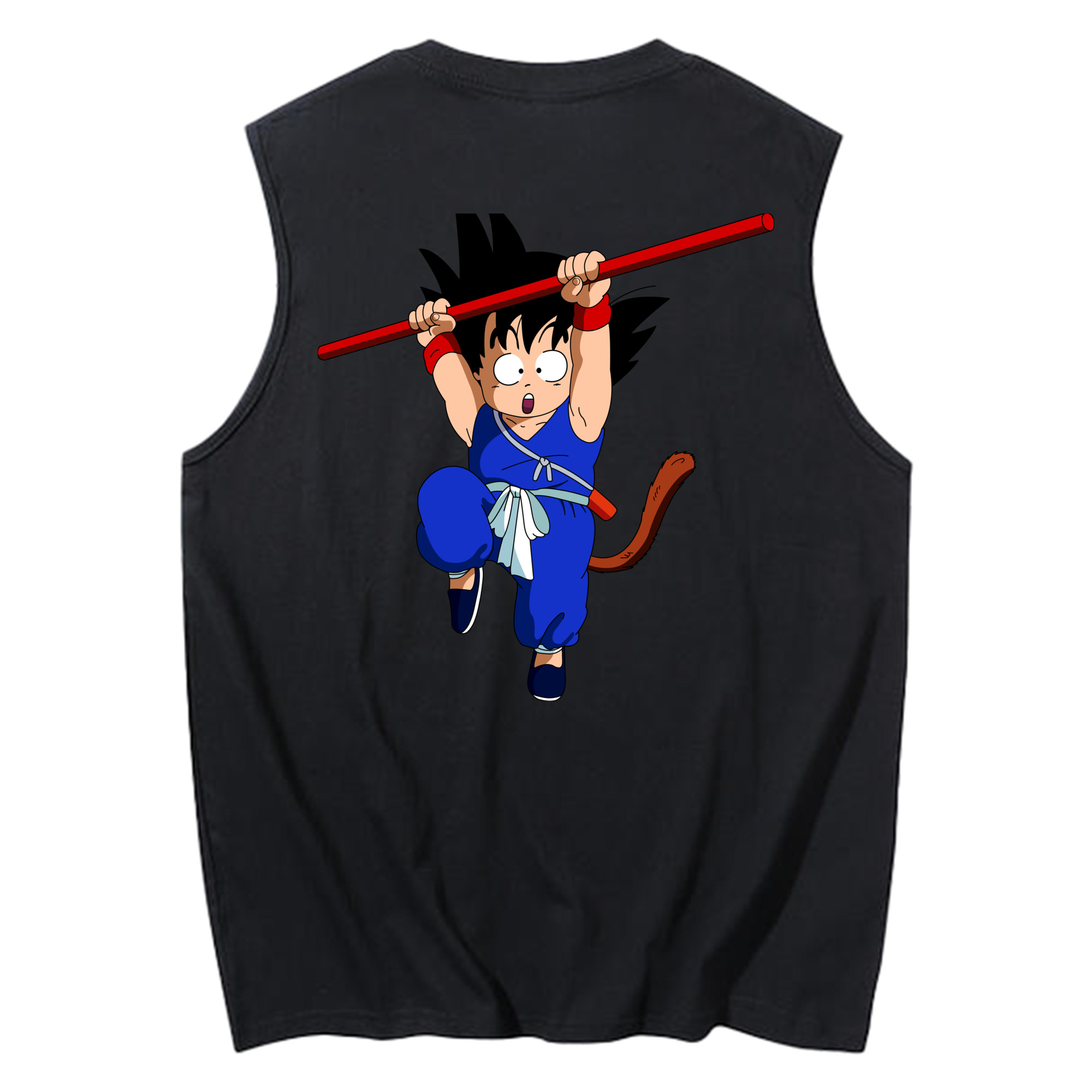 （画像用） ドラゴンボール 孫悟空（そん ごくう）Son Goku カカロット DRAGON BALL Kakarotto コットン100％タンクトップ（背面プリント）