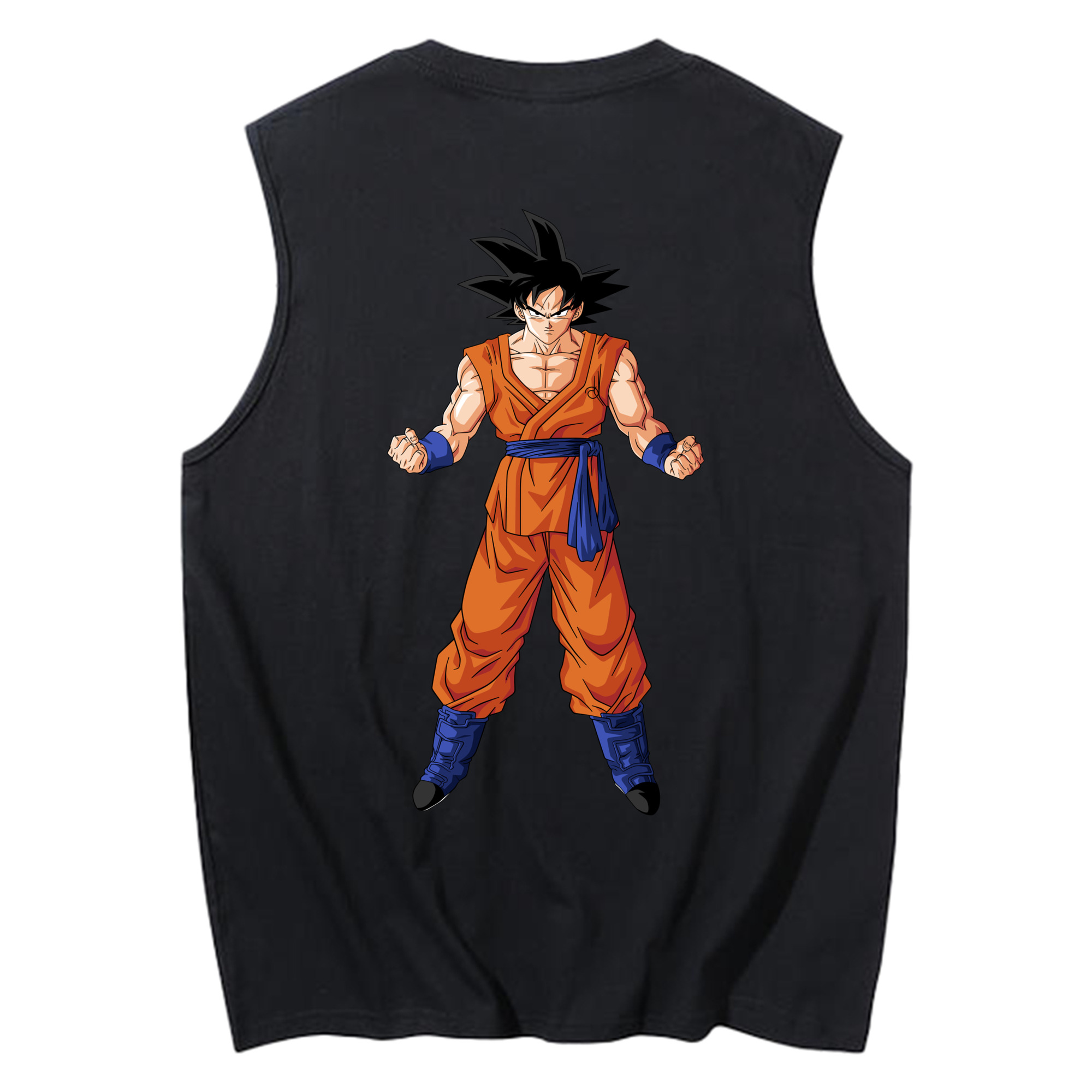 （画像用） ドラゴンボール 孫悟空（そん ごくう）Son Goku カカロット DRAGON BALL Kakarotto コットン100％タンクトップ（背面プリント）