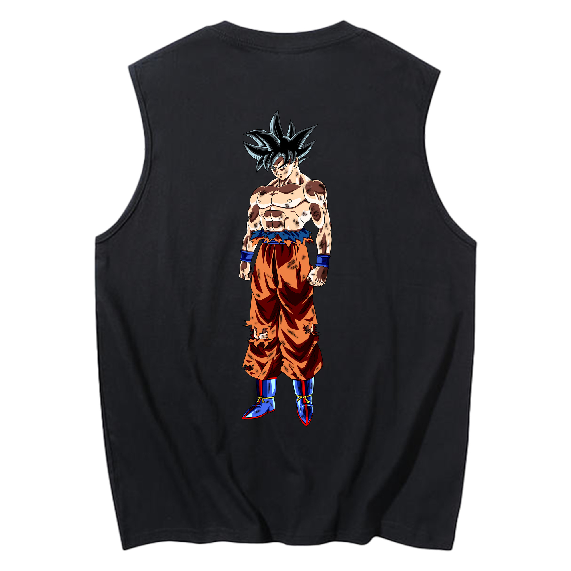（画像用） ドラゴンボール 孫悟空（そん ごくう）Son Goku カカロット DRAGON BALL Kakarotto コットン100％タンクトップ（背面プリント）
