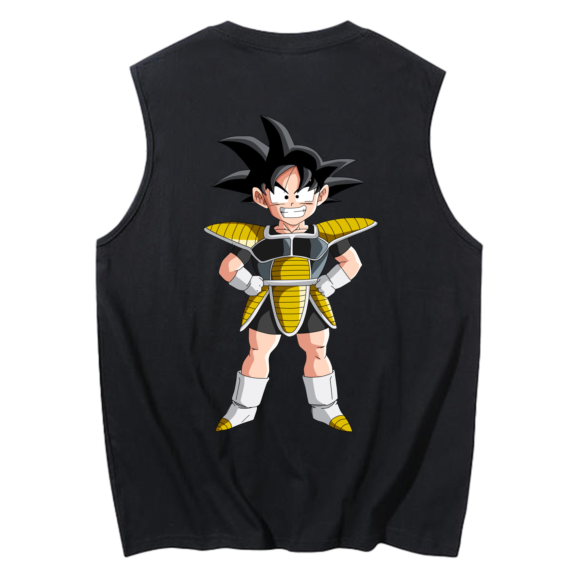 （画像用） ドラゴンボール 孫悟空（そん ごくう）Son Goku カカロット DRAGON BALL Kakarotto コットン100％タンクトップ（背面プリント）