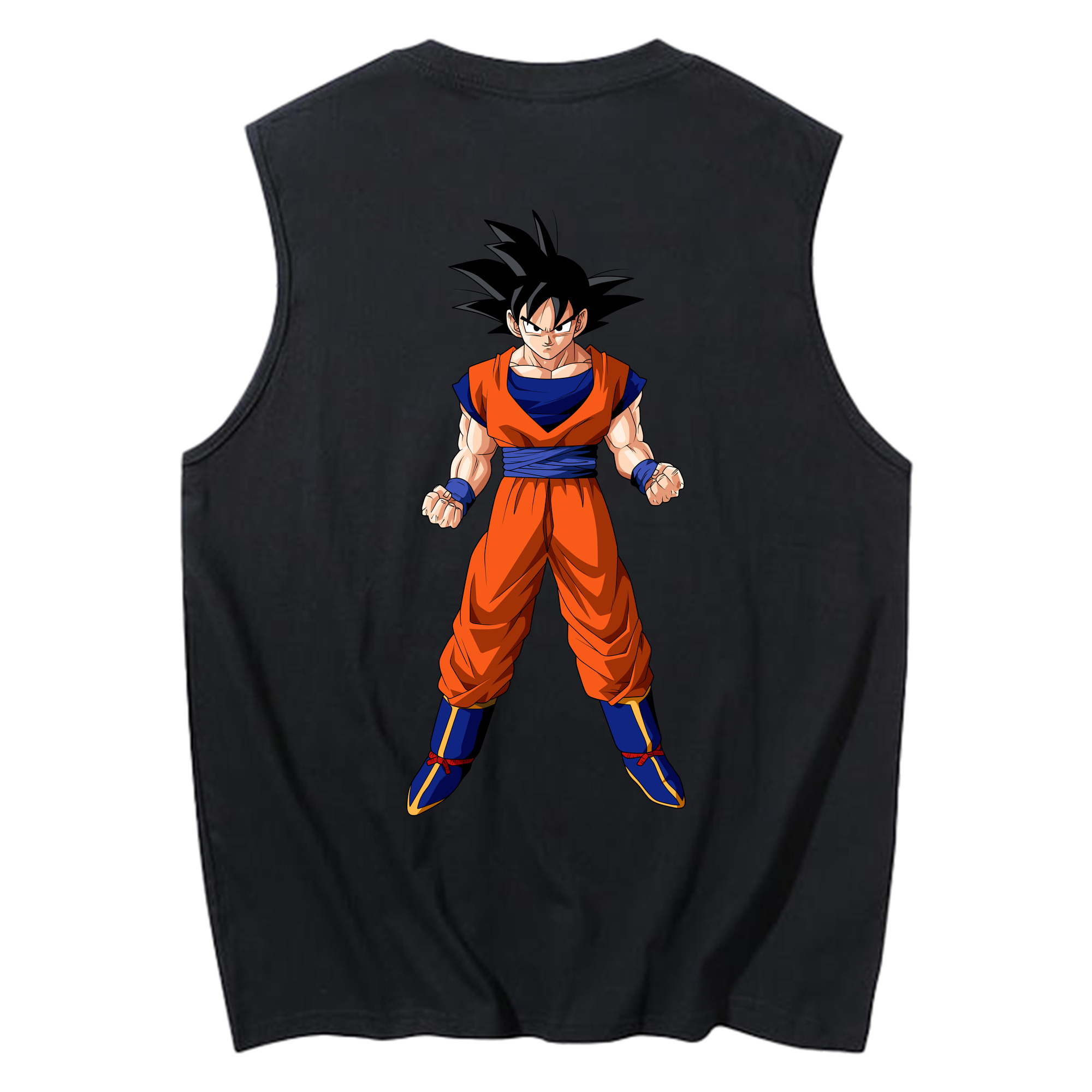 （画像用） ドラゴンボール 孫悟空（そん ごくう）Son Goku カカロット DRAGON BALL Kakarotto コットン100％タンクトップ（背面プリント）