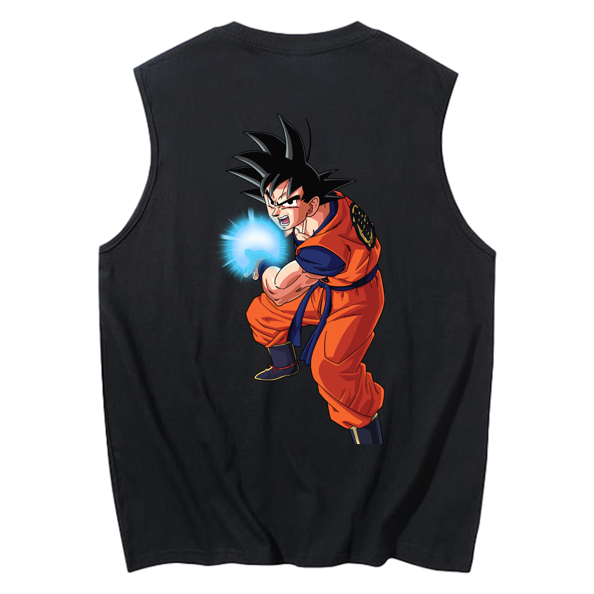 （画像用） ドラゴンボール 孫悟空（そん ごくう）Son Goku カカロット DRAGON BALL Kakarotto コットン100％タンクトップ（背面プリント）