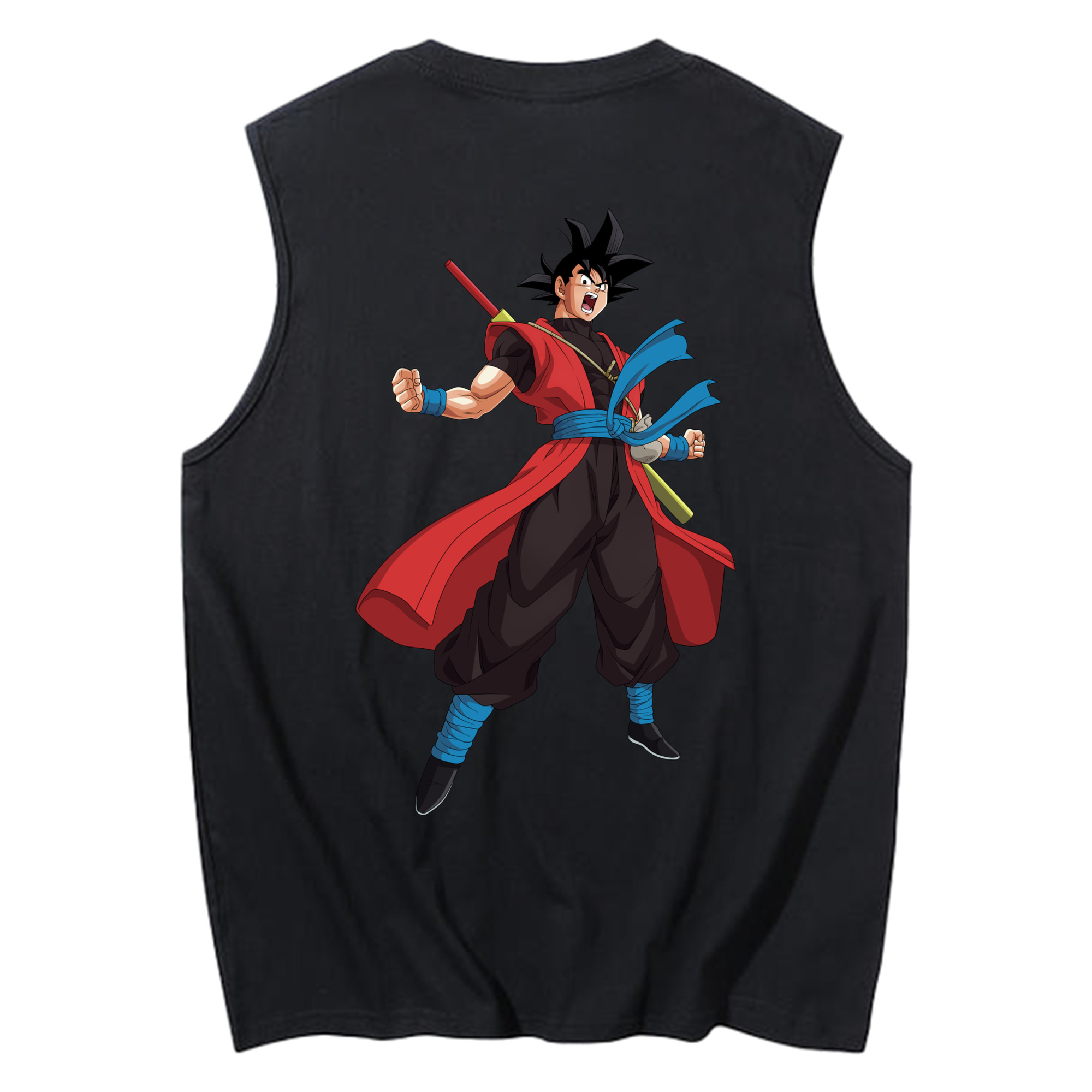 （画像用） ドラゴンボール 孫悟空（そん ごくう）Son Goku カカロット DRAGON BALL Kakarotto コットン100％タンクトップ（背面プリント）