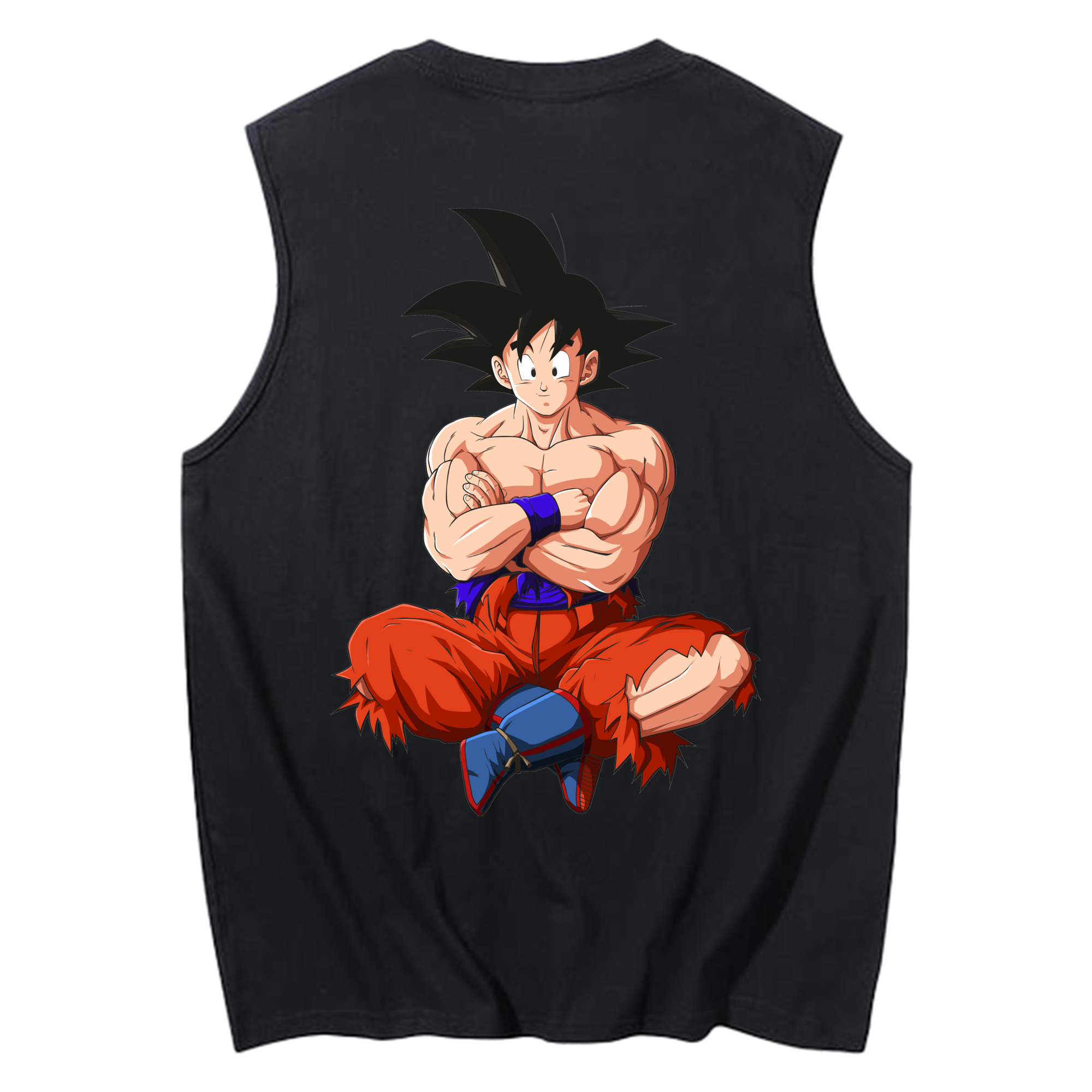 （画像用） ドラゴンボール 孫悟空（そん ごくう）Son Goku カカロット DRAGON BALL Kakarotto コットン100％タンクトップ（背面プリント）