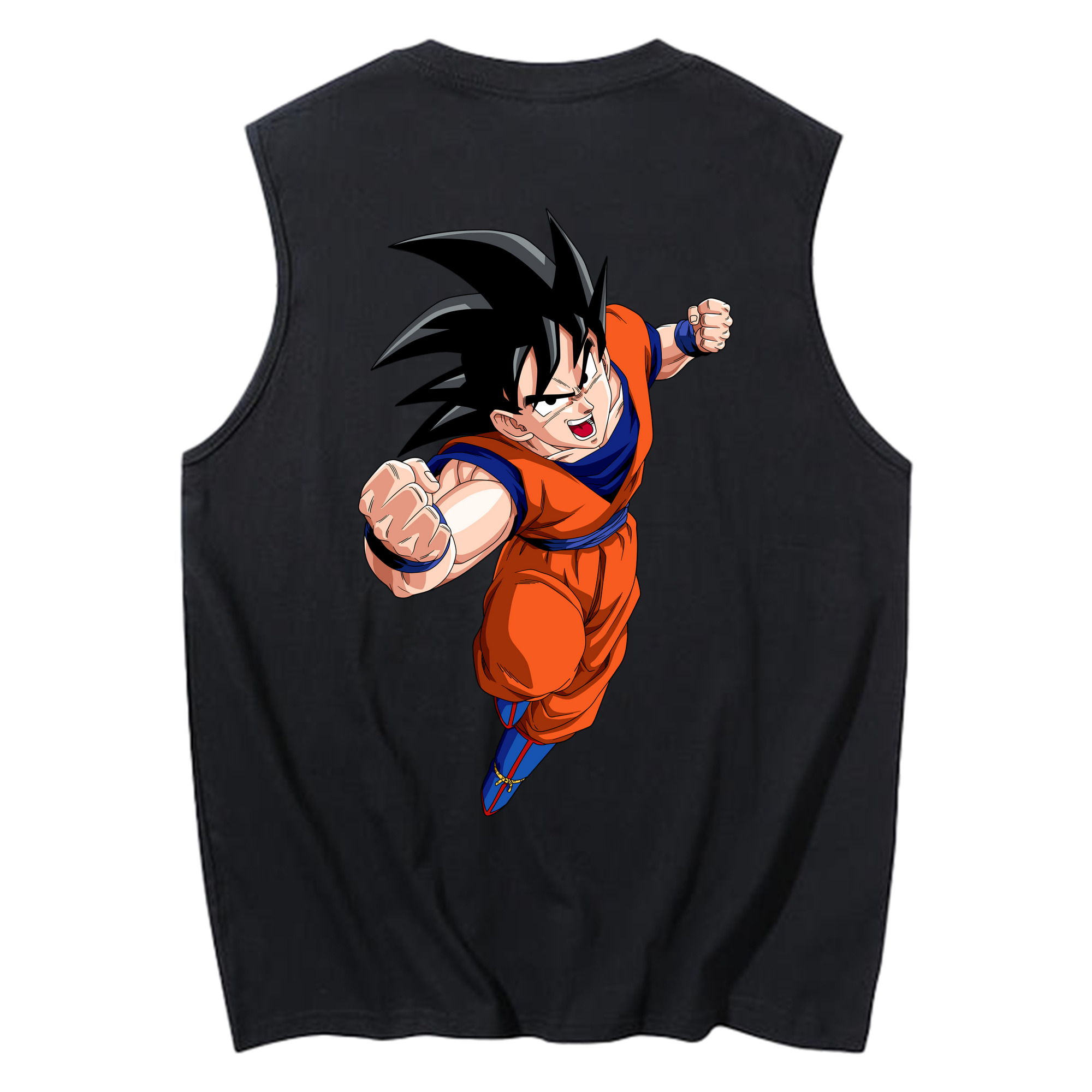 （画像用） ドラゴンボール 孫悟空（そん ごくう）Son Goku カカロット DRAGON BALL Kakarotto コットン100％タンクトップ（背面プリント）