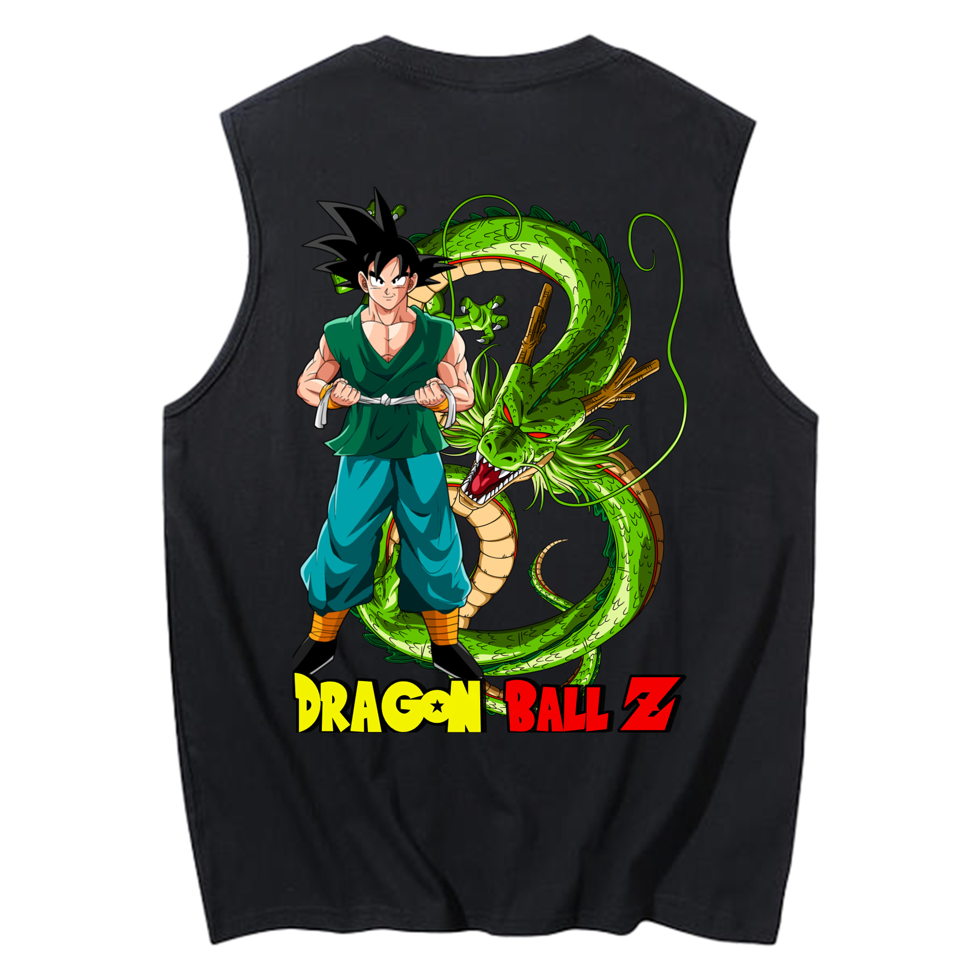（画像用） ドラゴンボール 孫悟空（そん ごくう）Son Goku カカロット DRAGON BALL Kakarotto コットン100％タンクトップ（背面プリント）