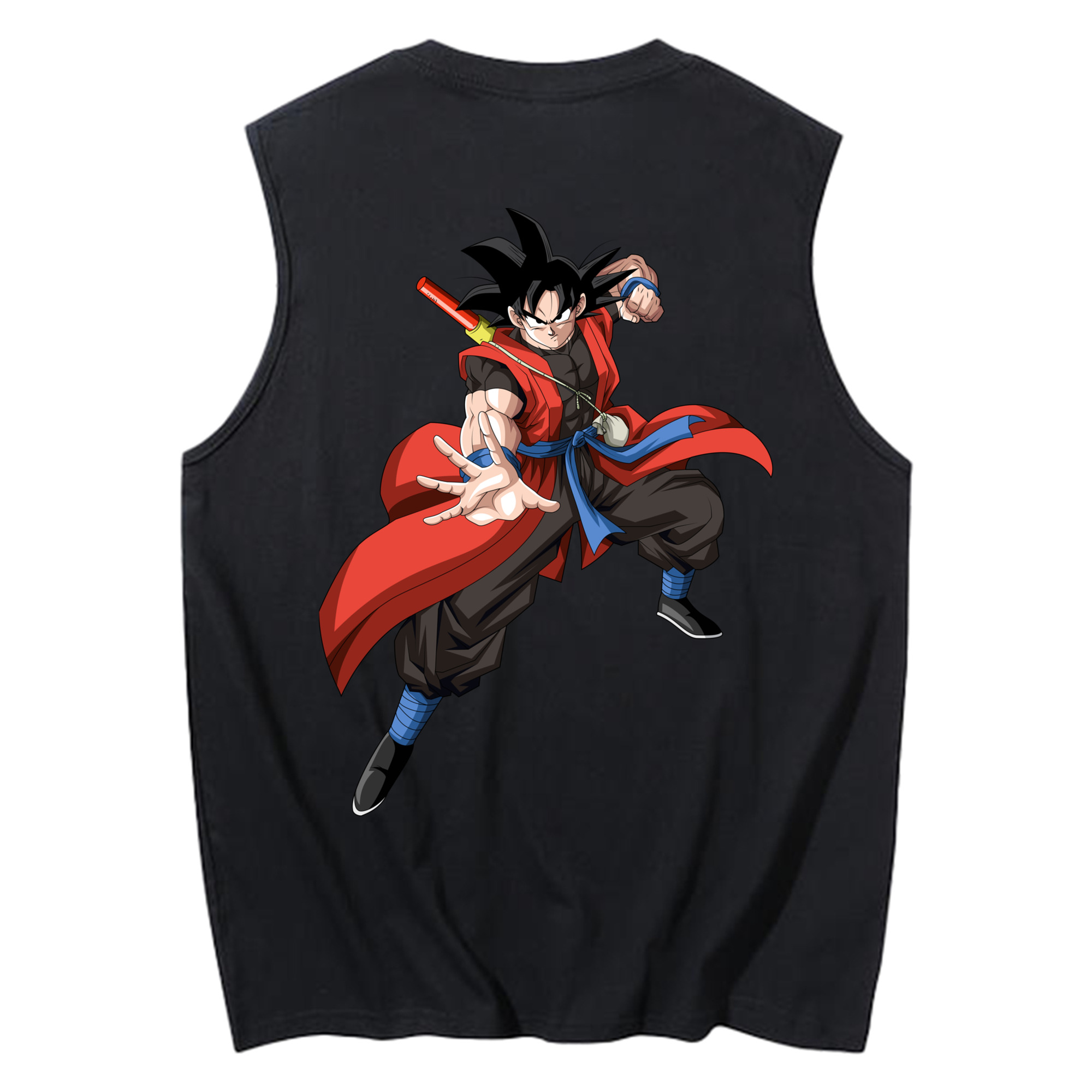（画像用） ドラゴンボール 孫悟空（そん ごくう）Son Goku カカロット DRAGON BALL Kakarotto コットン100％タンクトップ（背面プリント）