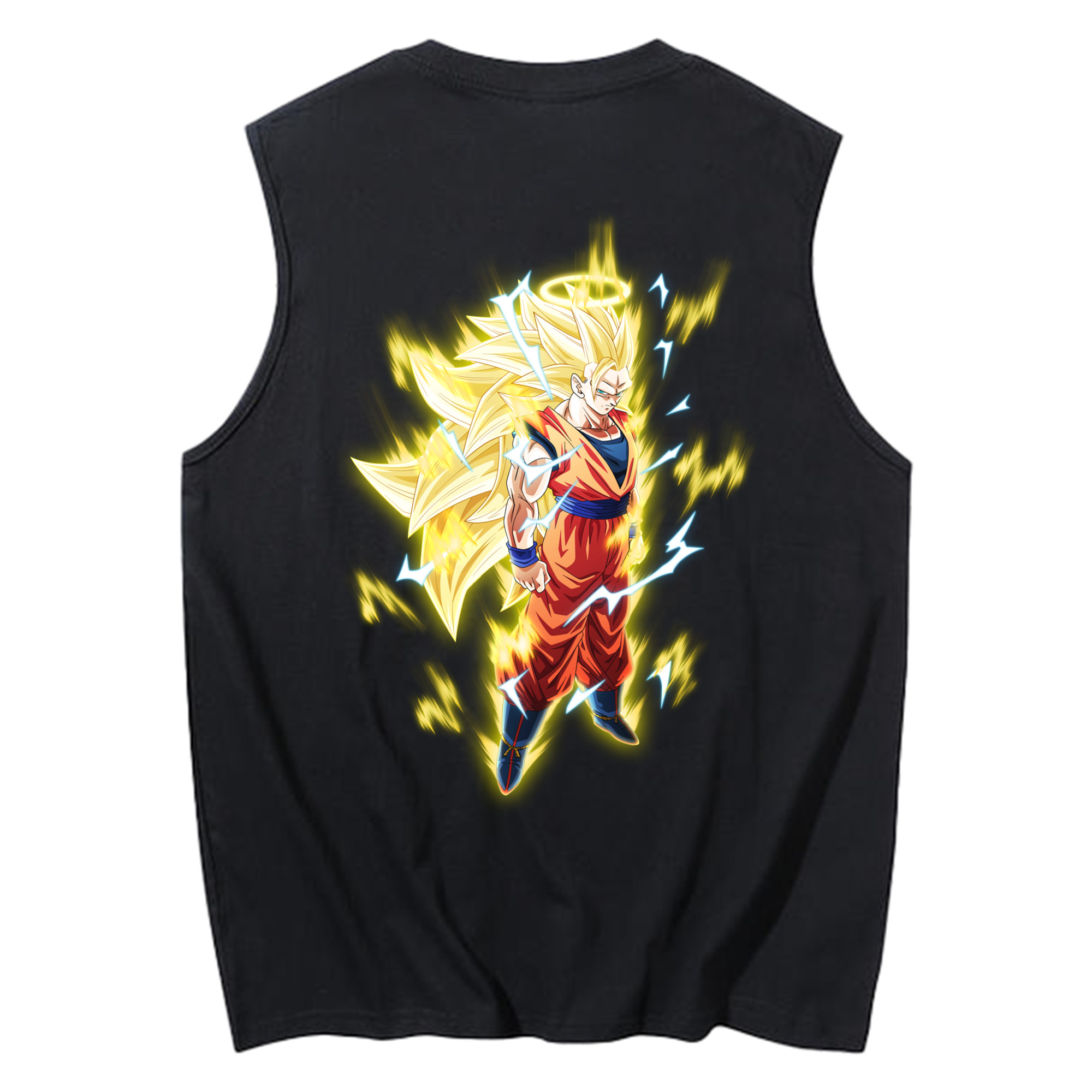 （画像用） ドラゴンボール 孫悟空（そん ごくう）Son Goku カカロット DRAGON BALL Kakarotto コットン100％タンクトップ（背面プリント）