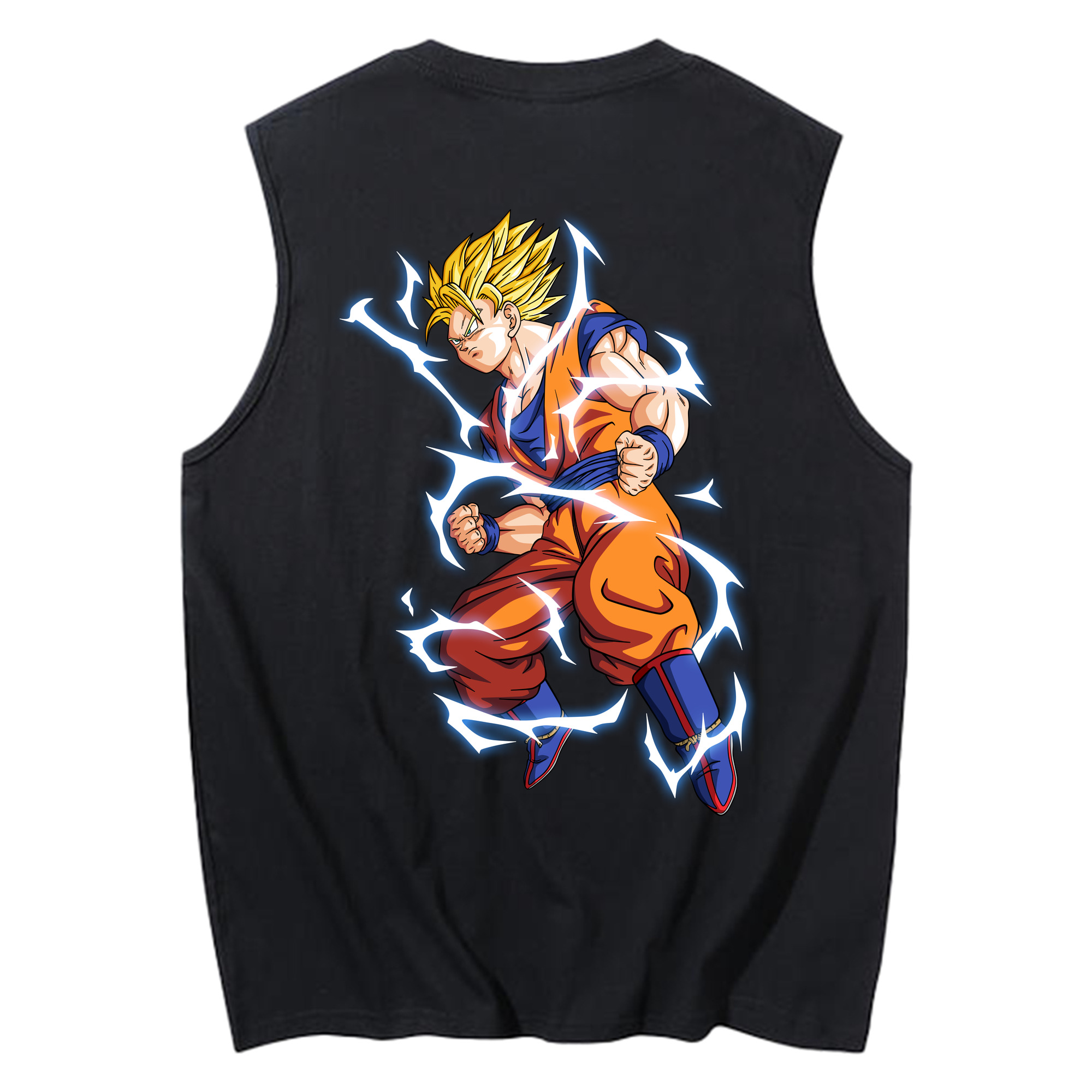 （画像用） ドラゴンボール 孫悟空（そん ごくう）Son Goku カカロット DRAGON BALL Kakarotto コットン100％タンクトップ（背面プリント）