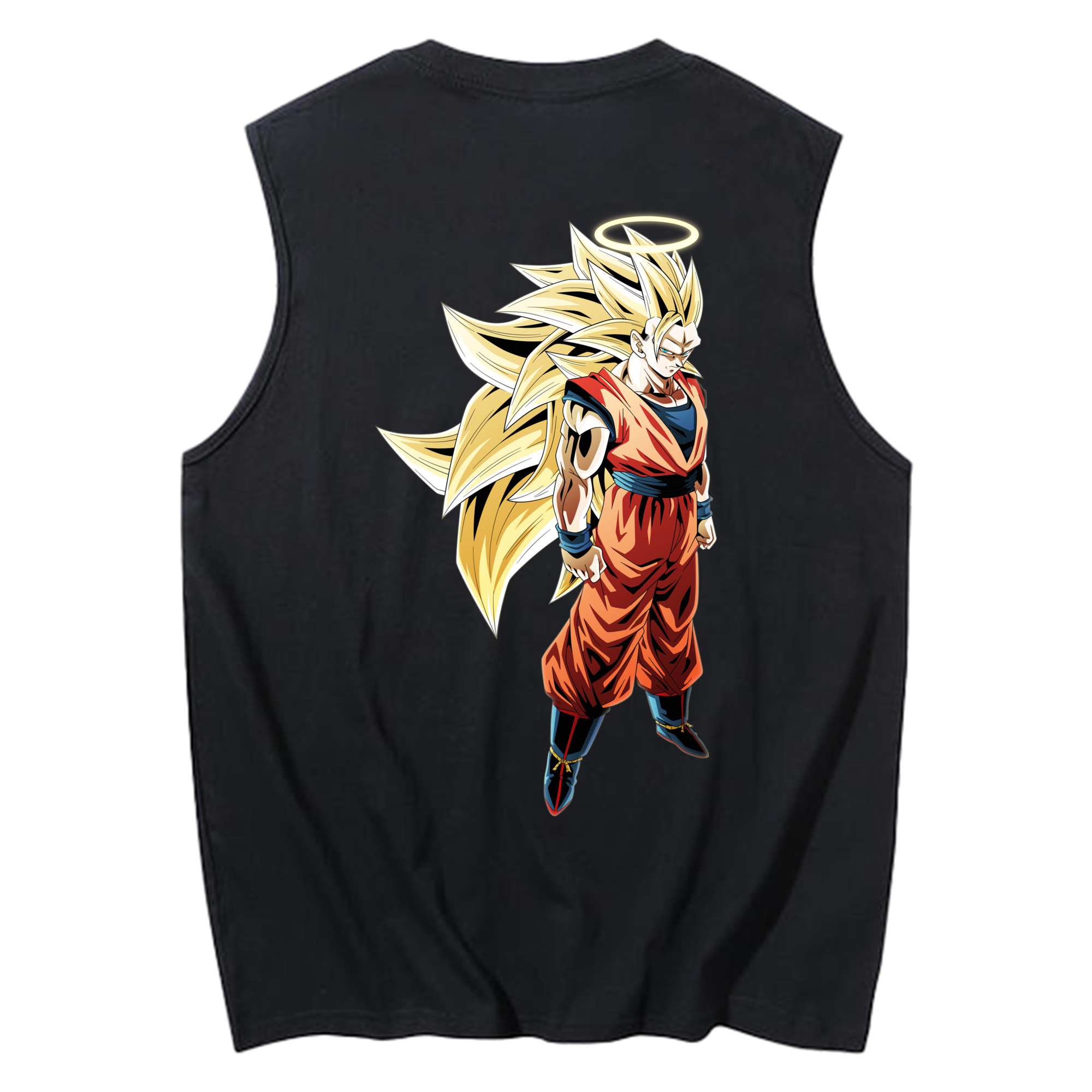 （画像用） ドラゴンボール 孫悟空（そん ごくう）Son Goku カカロット DRAGON BALL Kakarotto コットン100％タンクトップ（背面プリント）