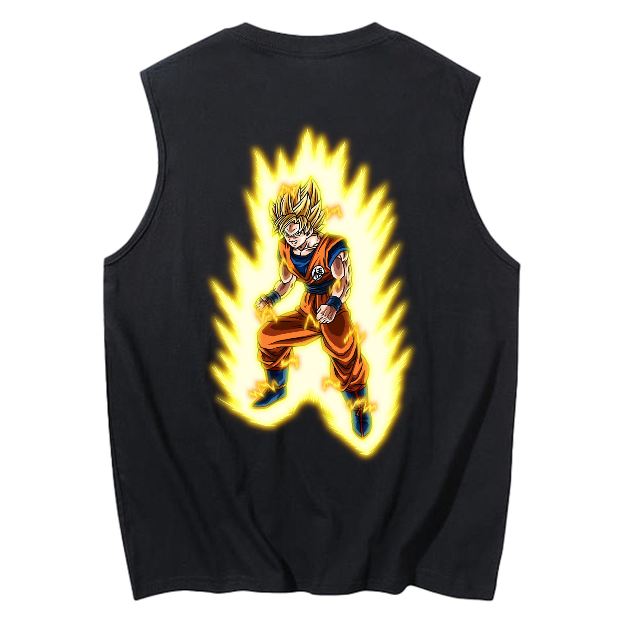 （画像用） ドラゴンボール 孫悟空（そん ごくう）Son Goku カカロット DRAGON BALL Kakarotto コットン100％タンクトップ（背面プリント）