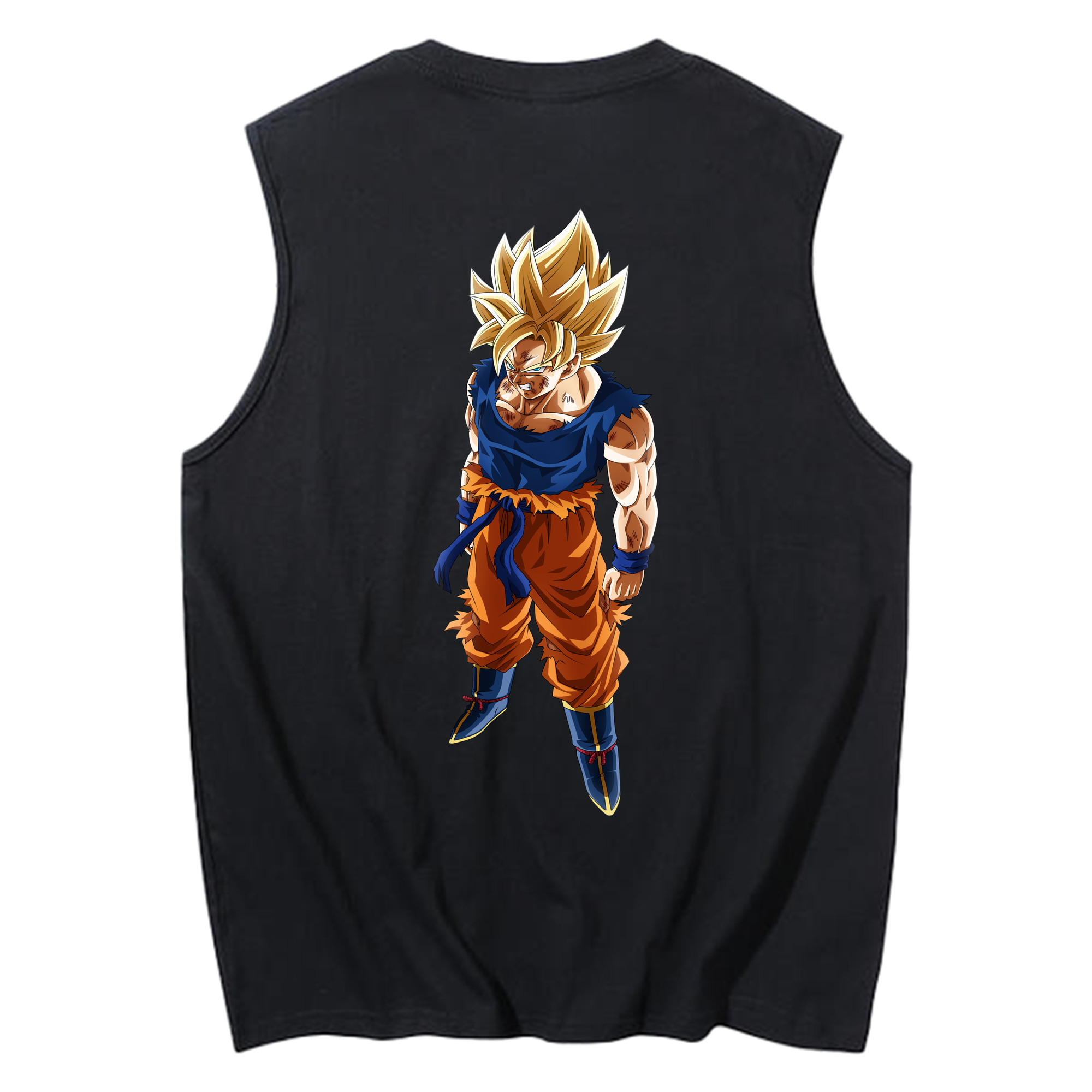 （画像用） ドラゴンボール 孫悟空（そん ごくう）Son Goku カカロット DRAGON BALL Kakarotto コットン100％タンクトップ（背面プリント）