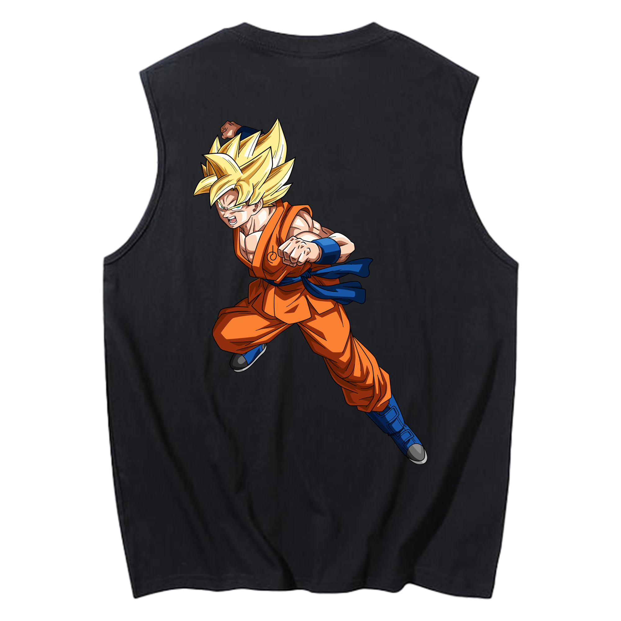（画像用） ドラゴンボール 孫悟空（そん ごくう）Son Goku カカロット DRAGON BALL Kakarotto コットン100％タンクトップ（背面プリント）