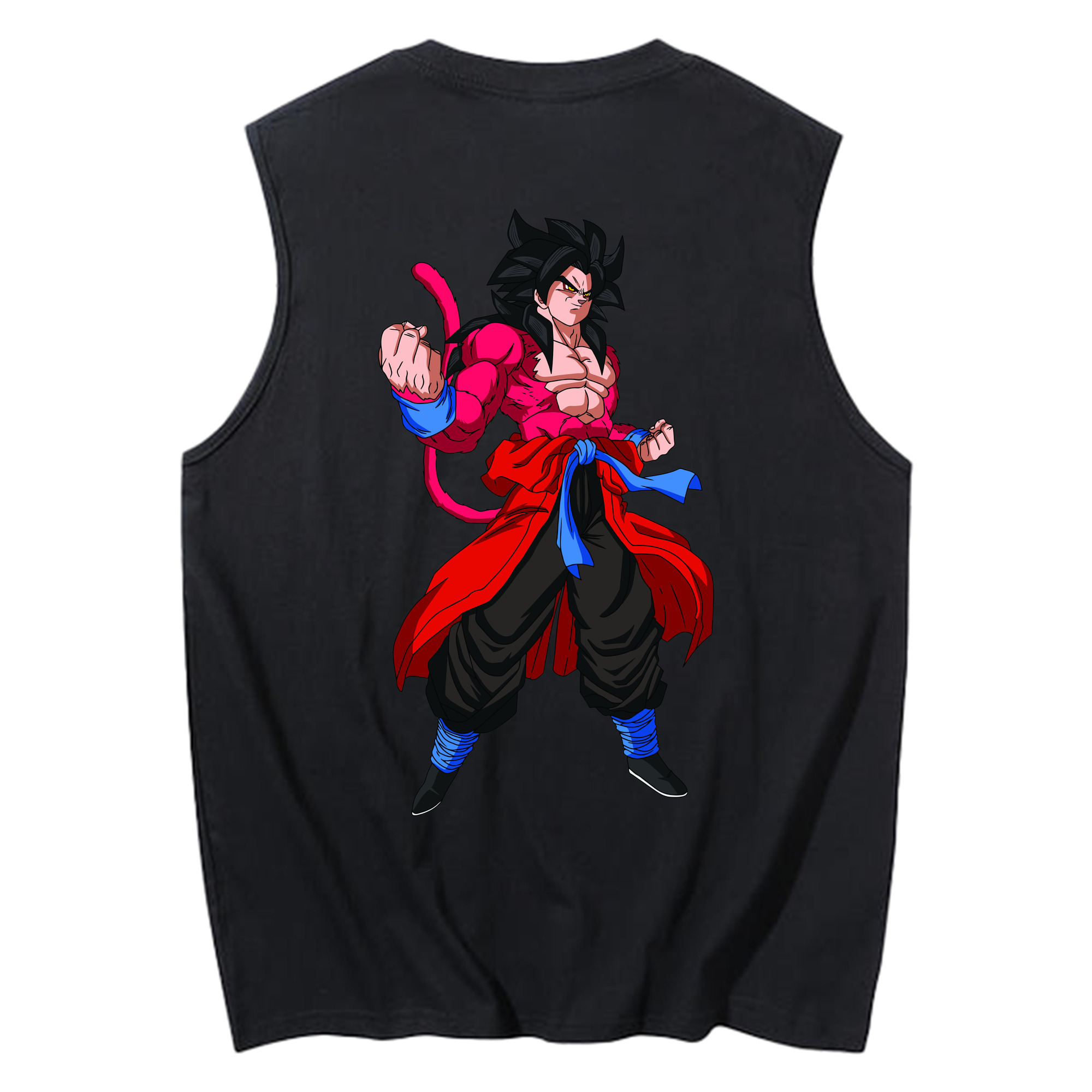 （画像用） ドラゴンボール 孫悟空（そん ごくう）Son Goku カカロット DRAGON BALL Kakarotto コットン100％タンクトップ（背面プリント）