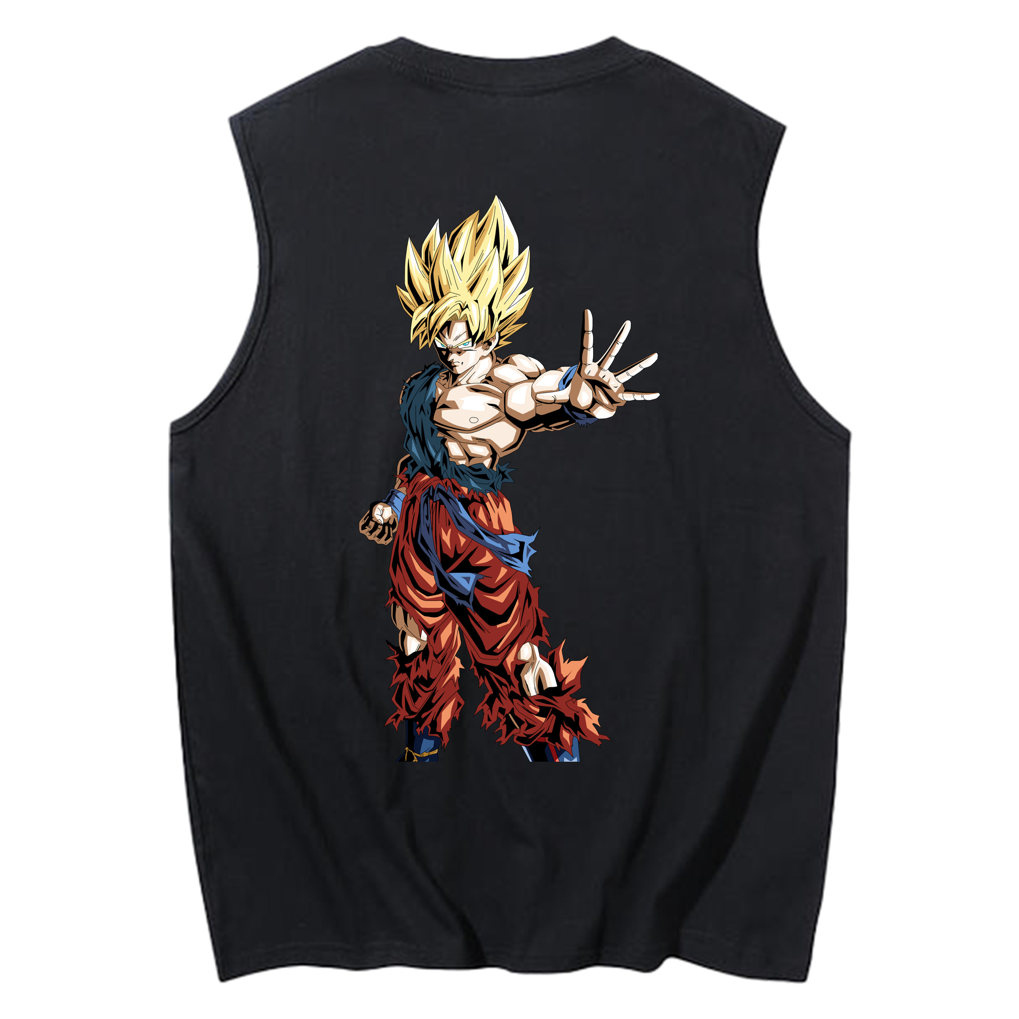 （画像用） ドラゴンボール 孫悟空（そん ごくう）Son Goku カカロット DRAGON BALL Kakarotto コットン100％タンクトップ（背面プリント）