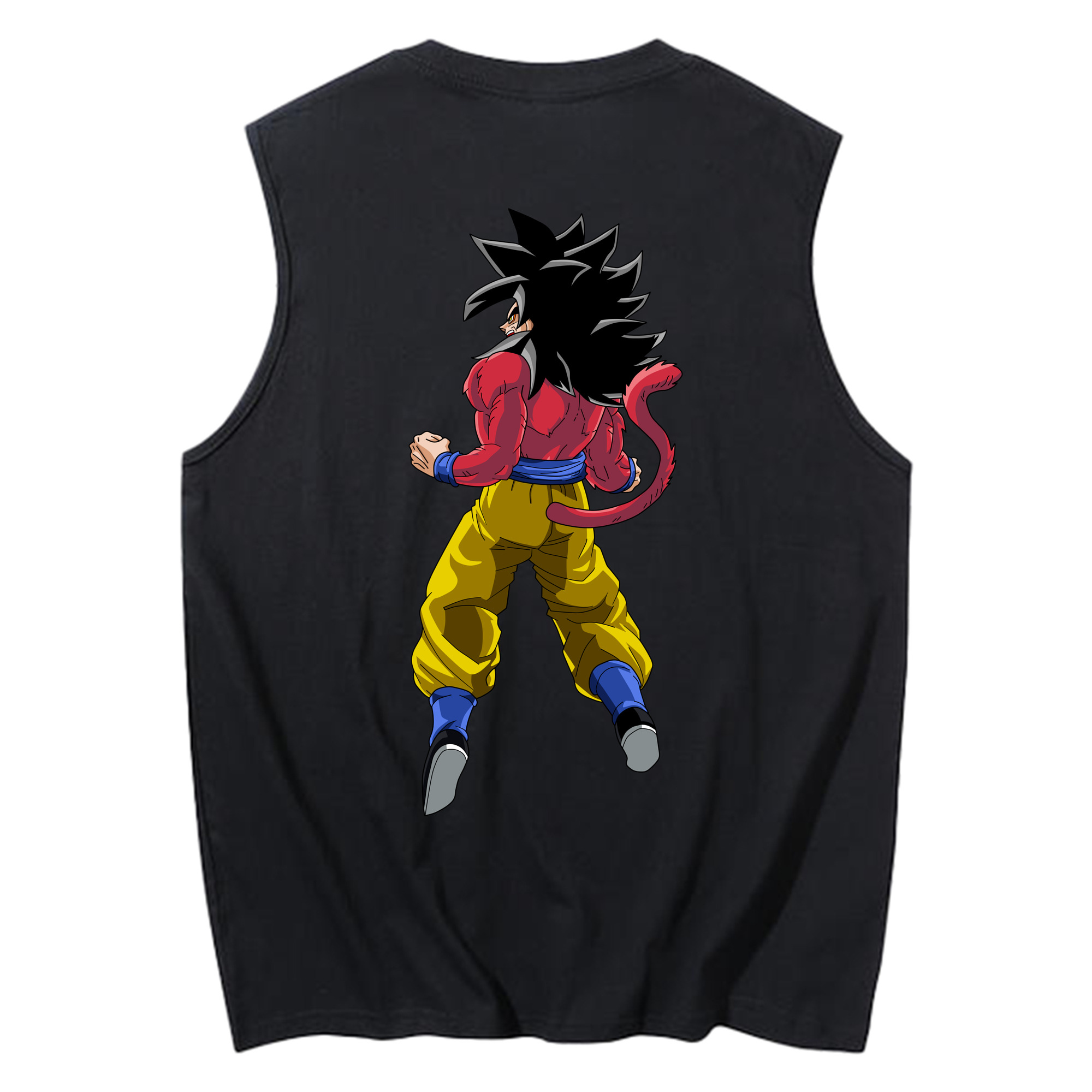 （画像用） ドラゴンボール 孫悟空（そん ごくう）Son Goku カカロット DRAGON BALL Kakarotto コットン100％タンクトップ（背面プリント）